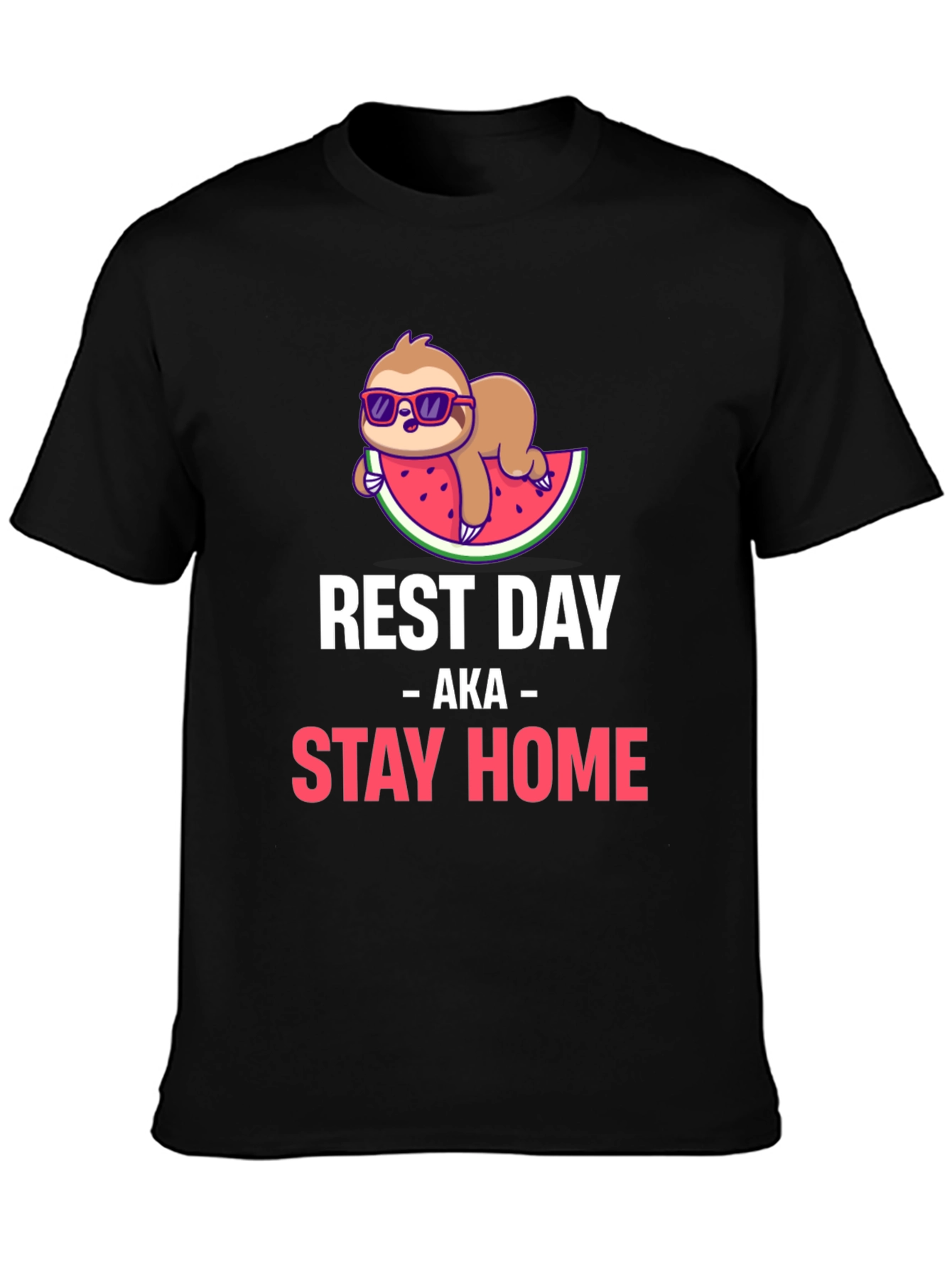 Rest Day Sloth T-Shirt - Stay Home & Relax!