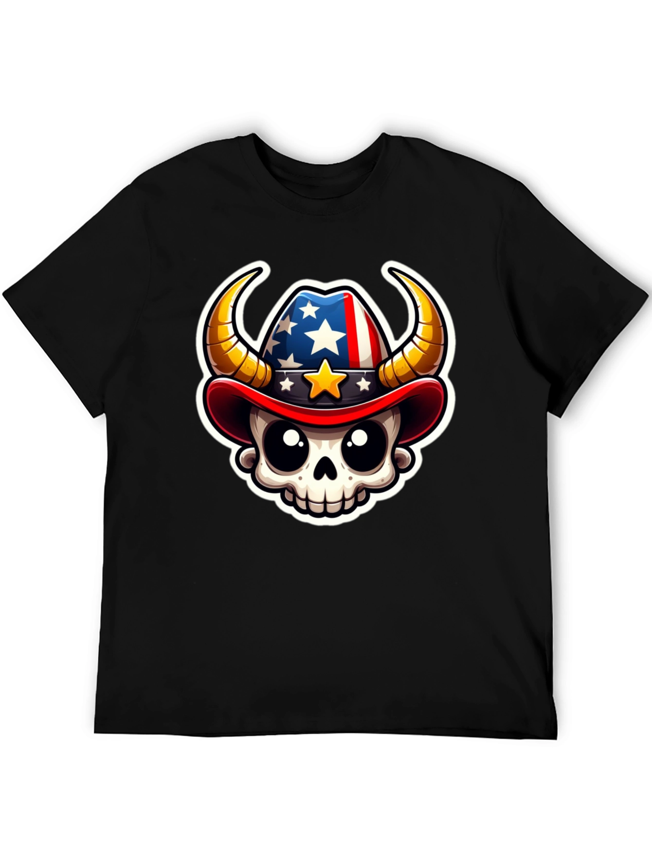 Patriotic Cowboy Skull T-Shirt