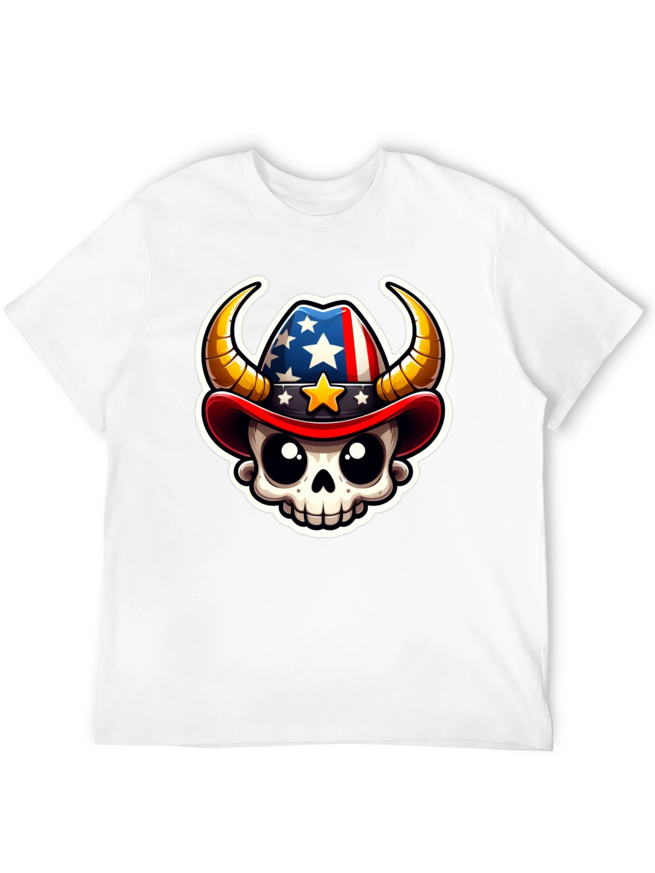 Patriotic Cowboy Skull T-Shirt