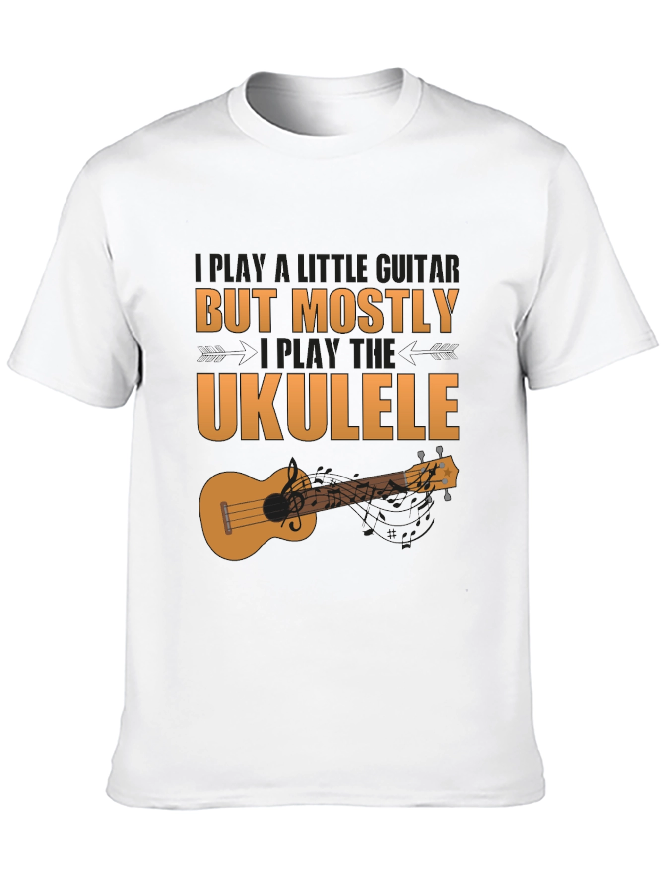 Ukulele Player Graphic Tee - Music Lover Shirt