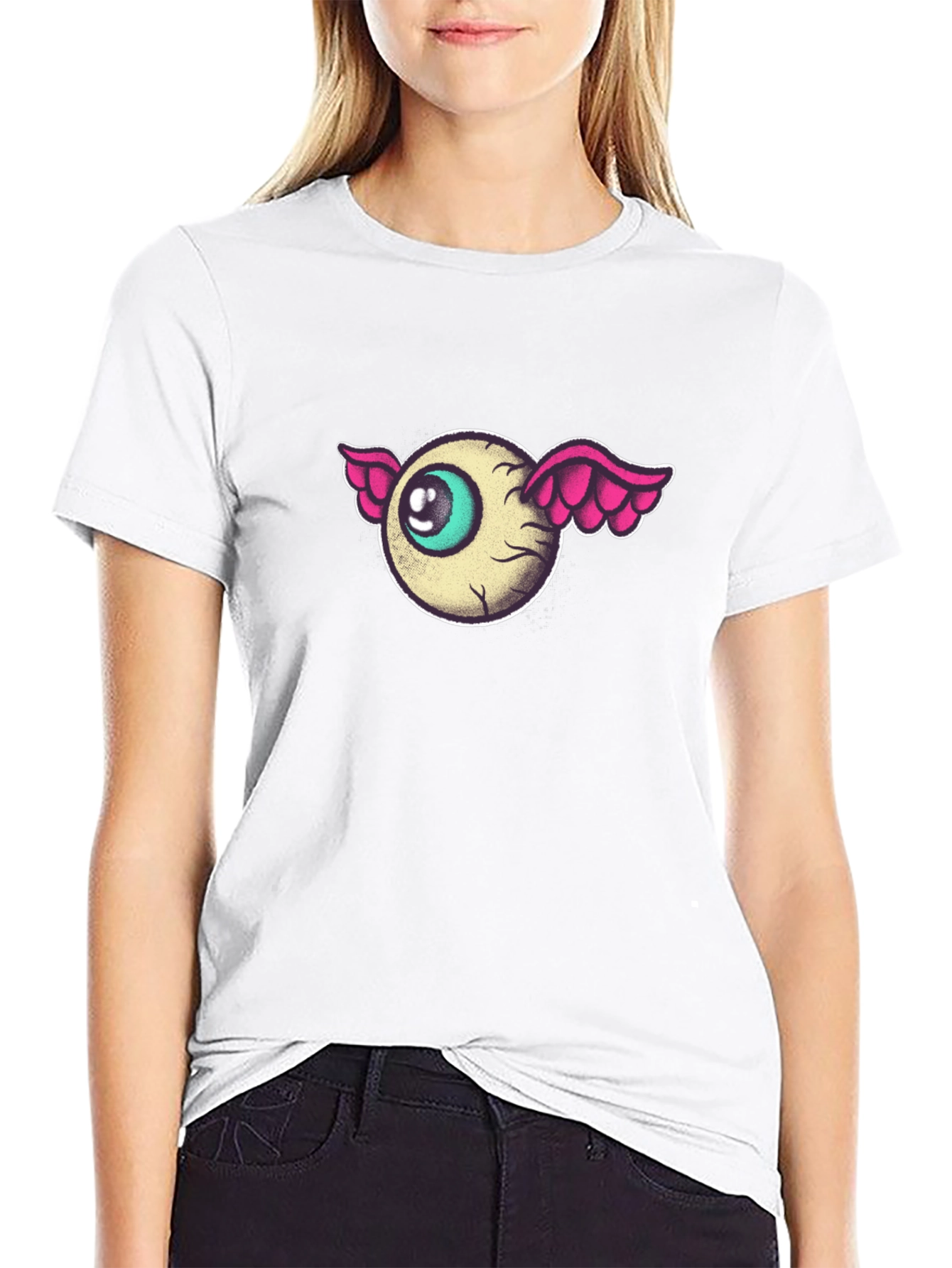 Eye With Wings Graphic Black T-Shirt