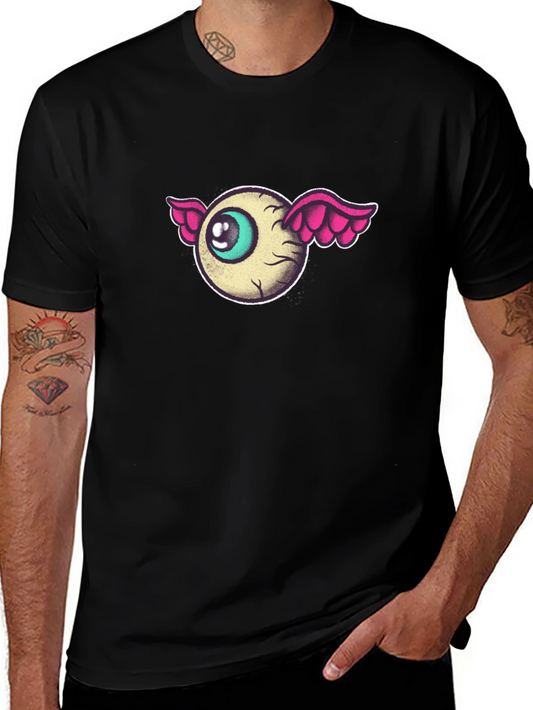 Eye With Wings Graphic Black T-Shirt