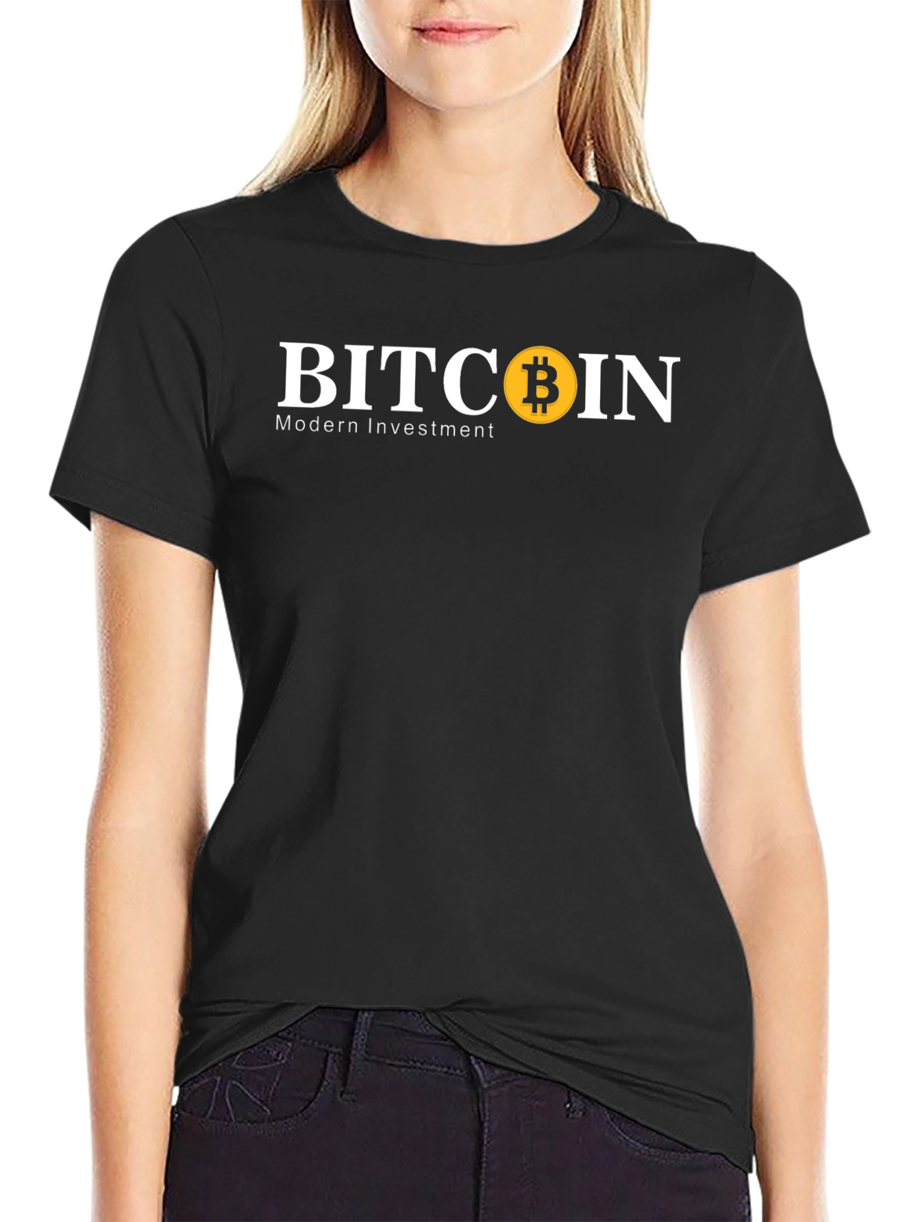 Bitcoin Modern Investment Black T-Shirt
