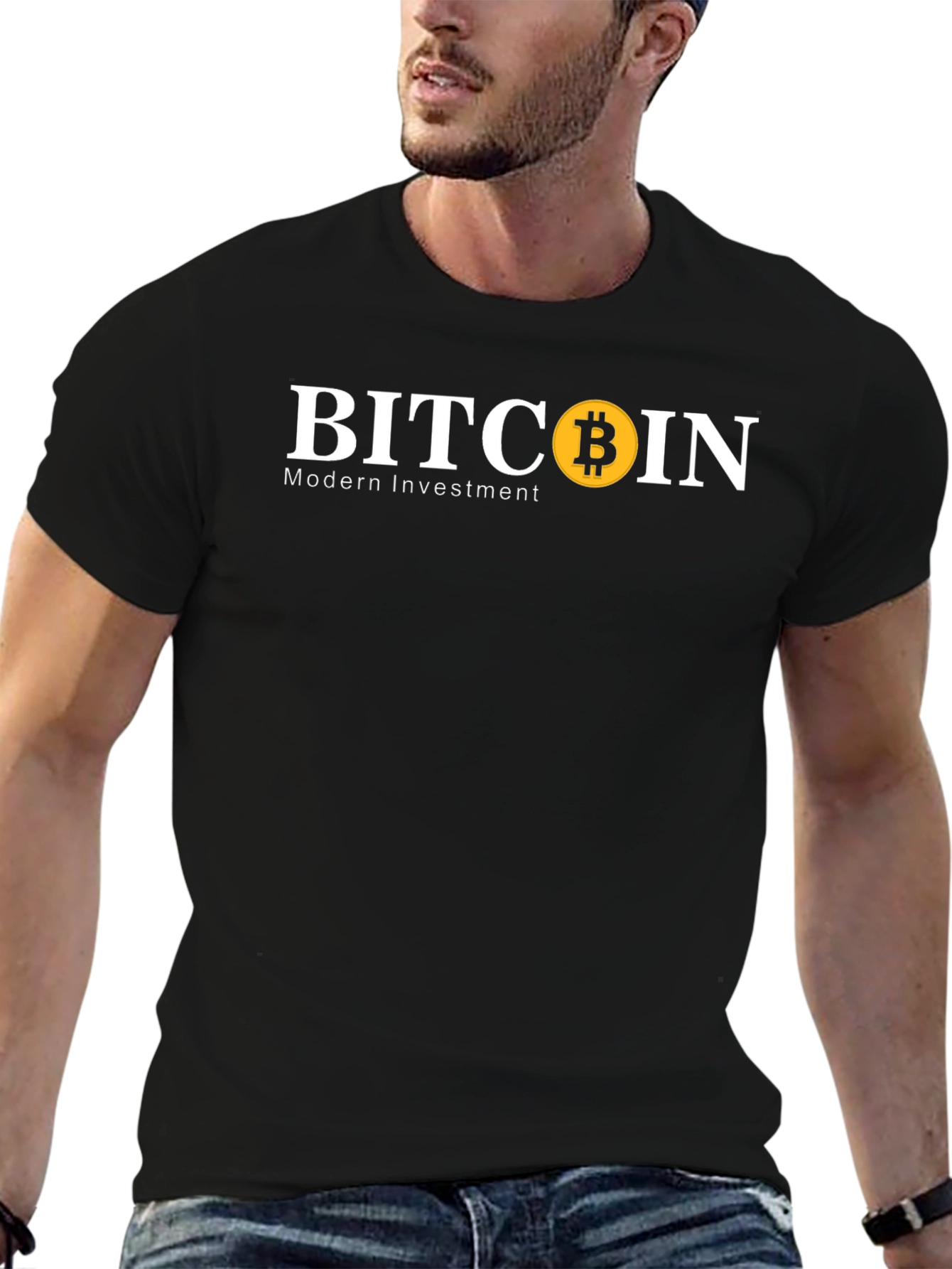 Bitcoin Modern Investment Black T-Shirt