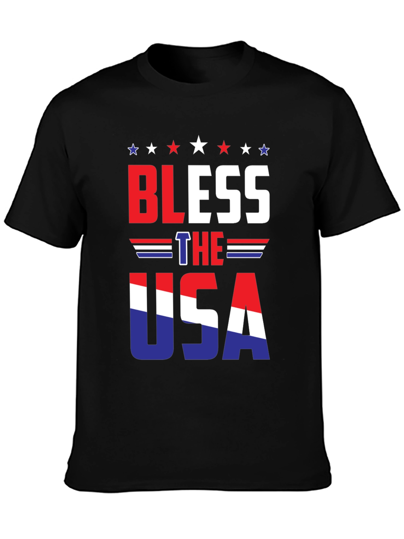 Bless the USA Graphic Patriotic T-Shirt