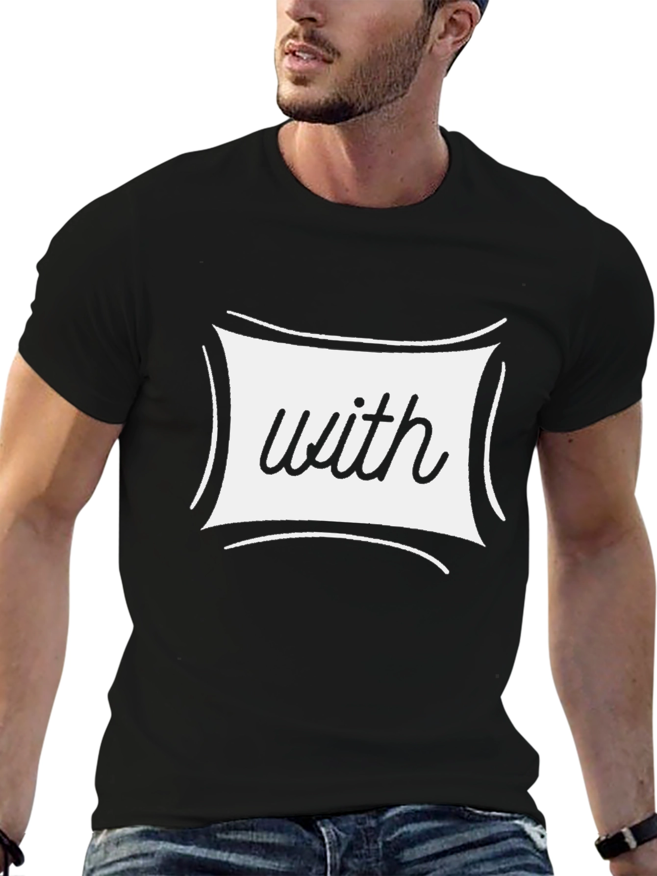 Black T-Shirt With with Graphic