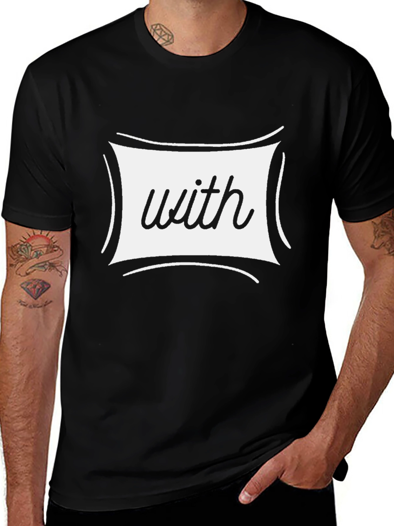 Black T-Shirt With with Graphic