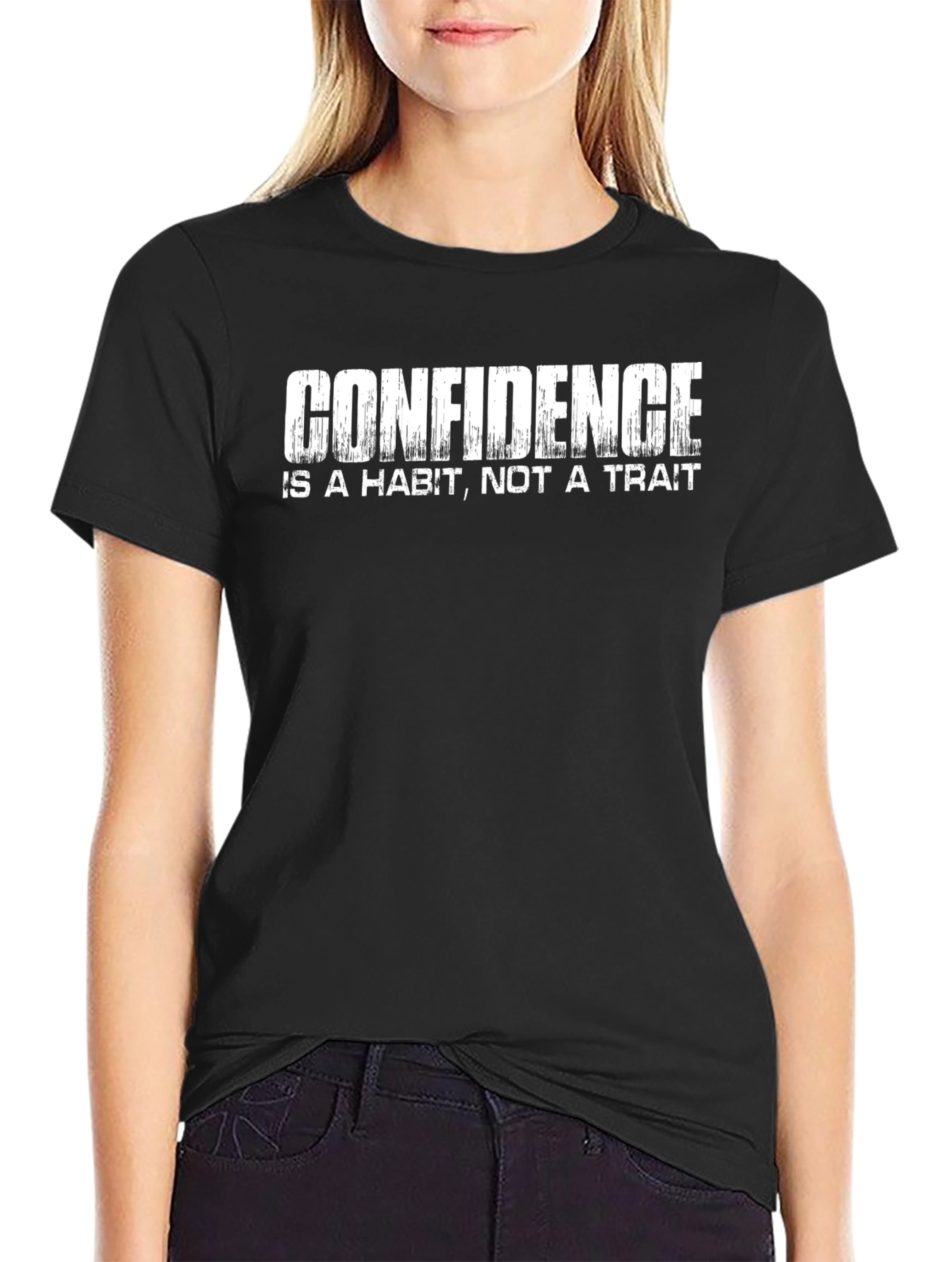 Confidence Habit Black Graphic T-Shirt
