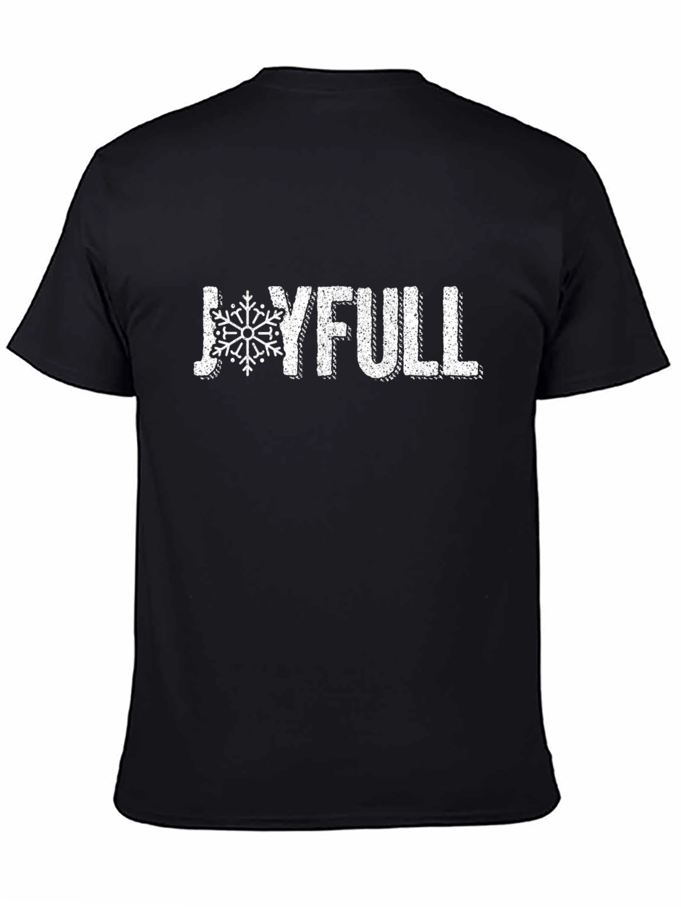Joyfull Snowflake Graphic T-Shirt - Black