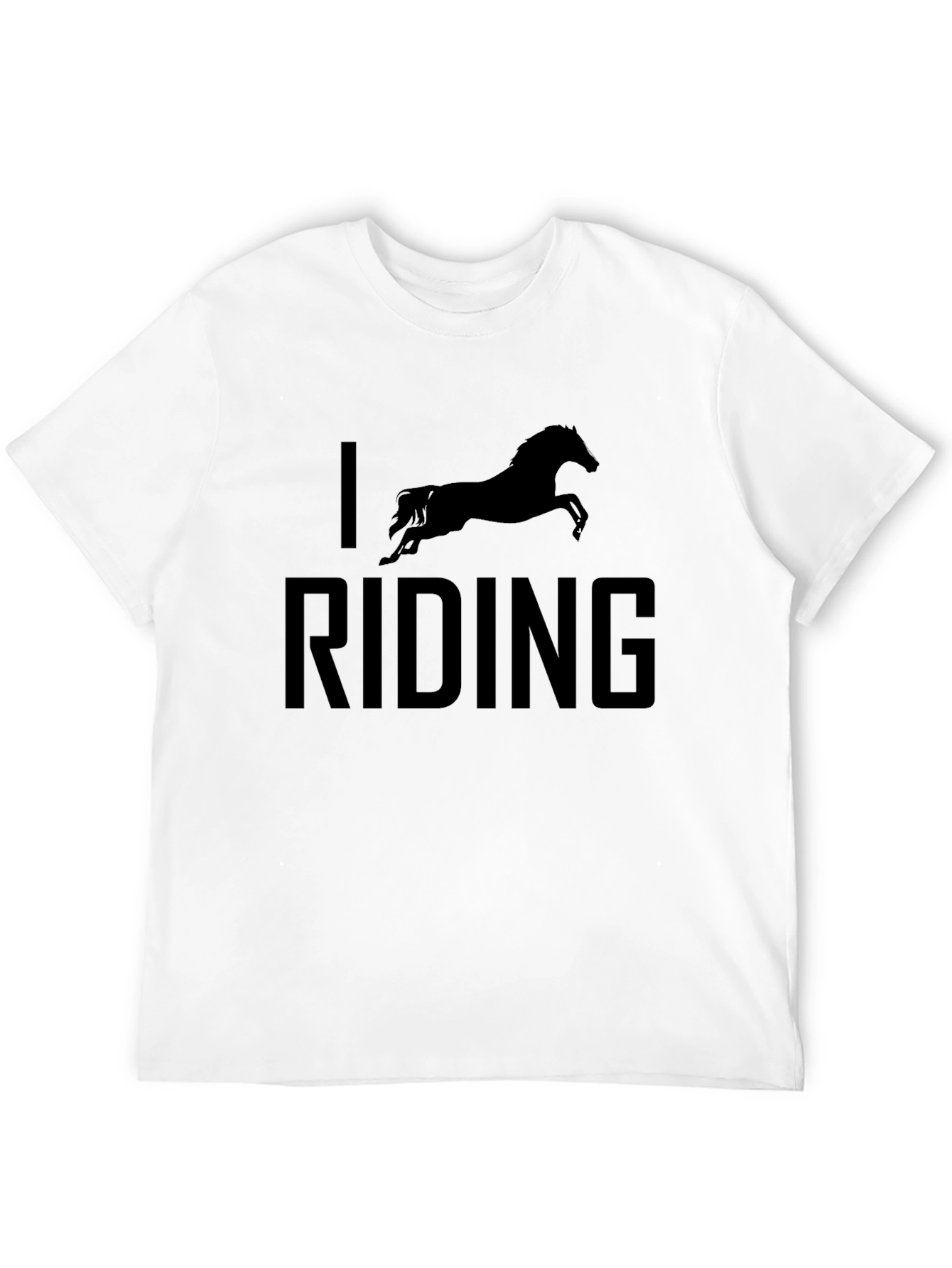 I Love Riding Black Graphic Tee Shirt
