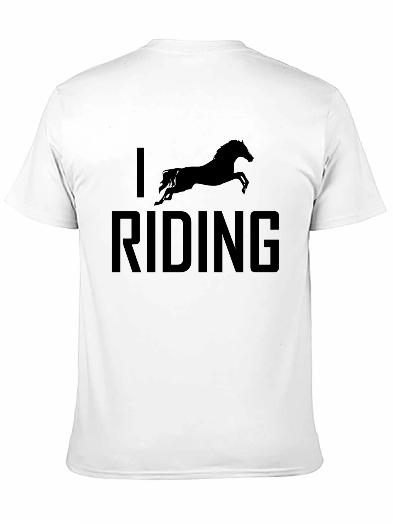 I Love Riding Black Graphic Tee Shirt