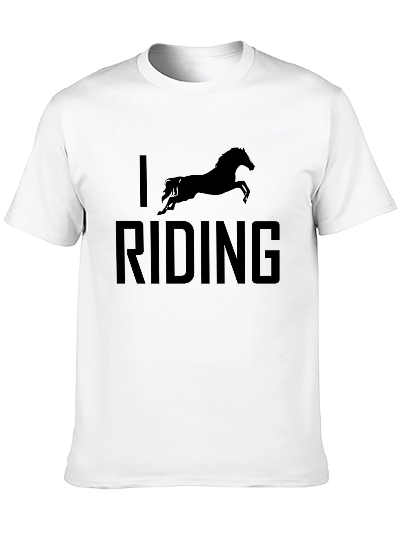 I Love Riding Black Graphic Tee Shirt