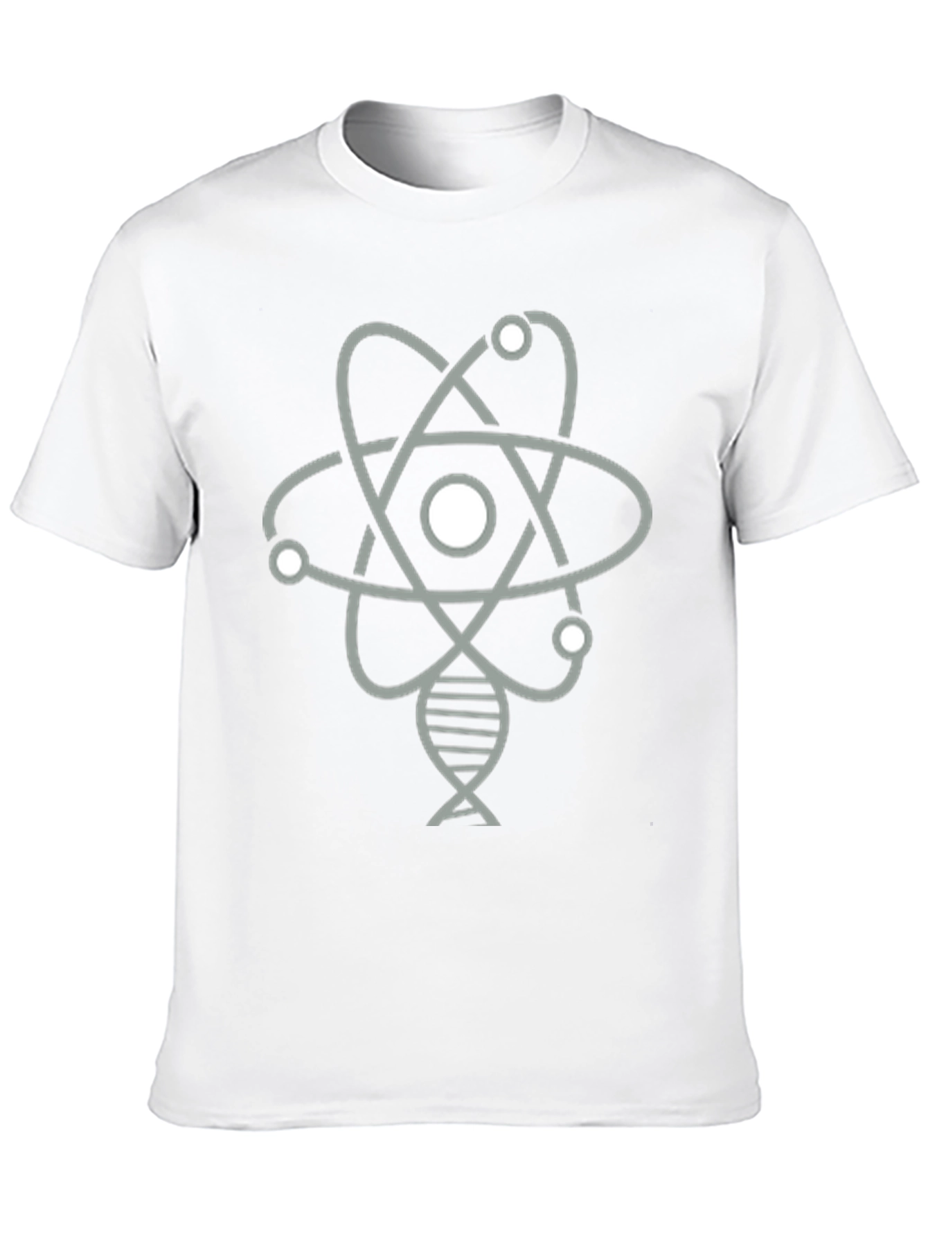 Science Atom & DNA Graphic T-Shirt - Black