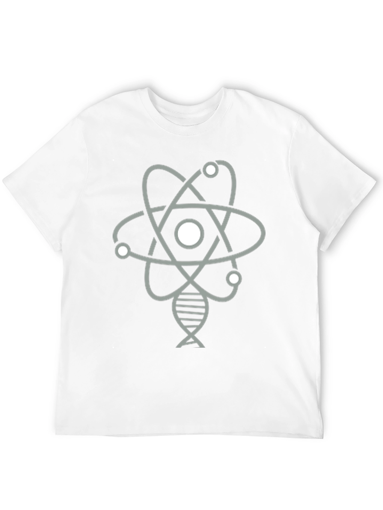 Science Atom & DNA Graphic T-Shirt - Black