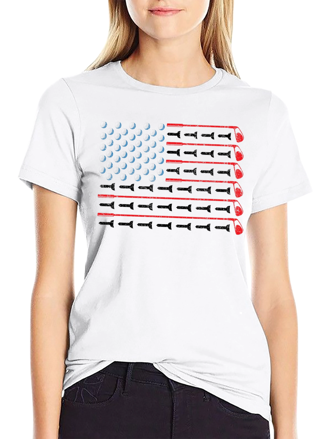 Golf American Flag T-Shirt