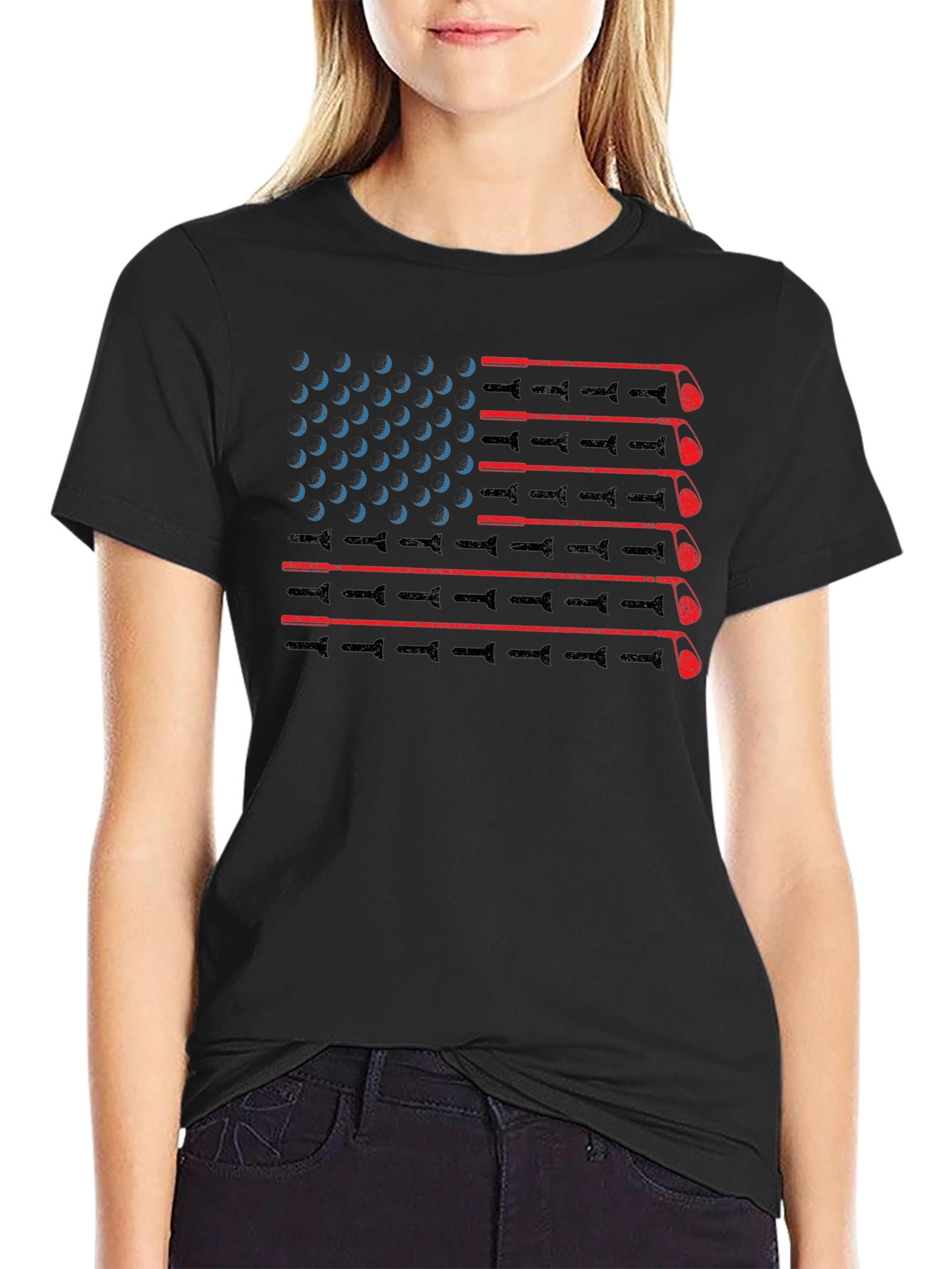 Golf American Flag T-Shirt