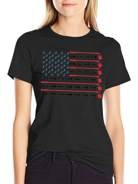 Golf American Flag T-Shirt