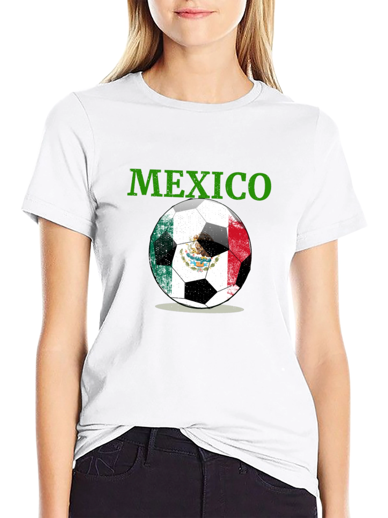 Mexico Soccer Ball Graphic T-Shirt