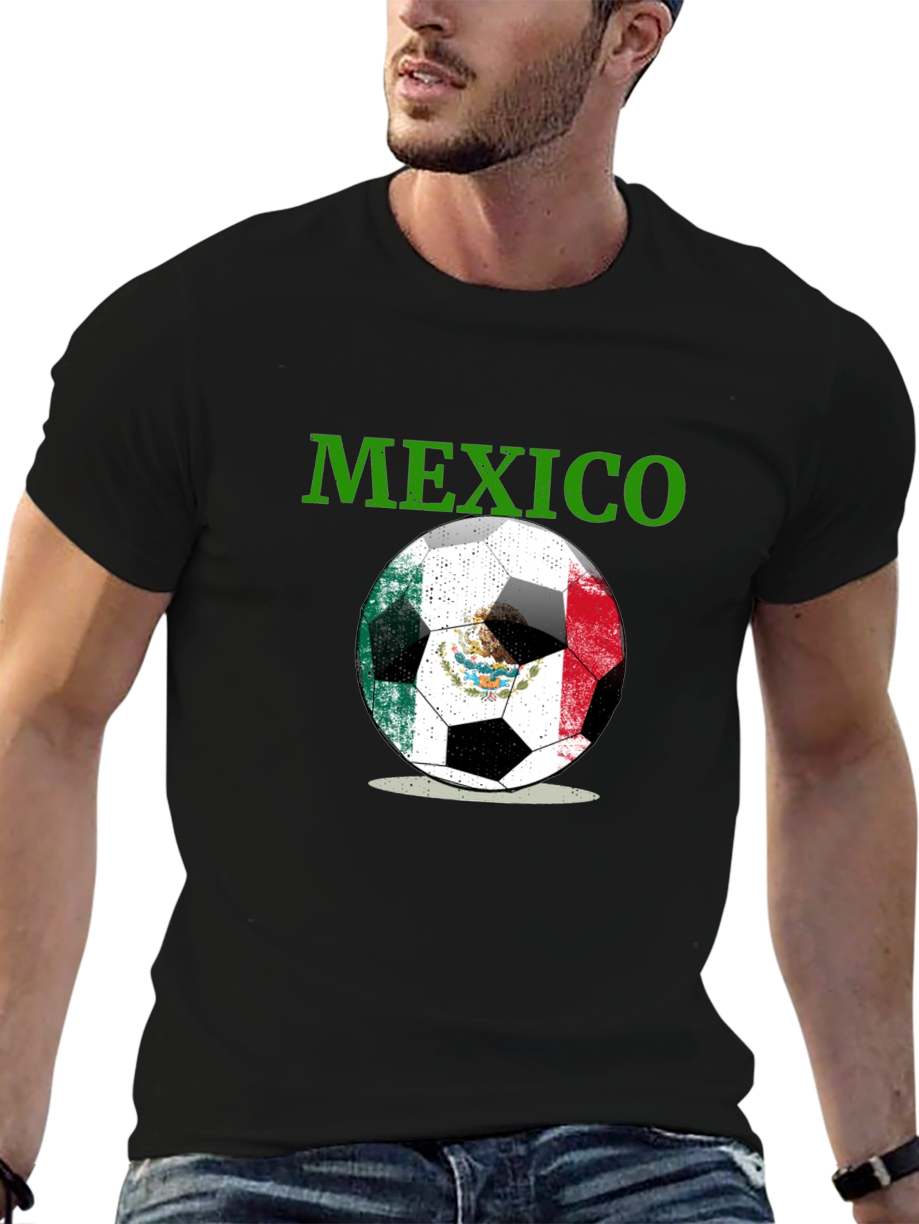 Mexico Soccer Ball Graphic T-Shirt