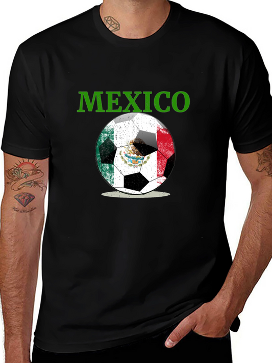 Mexico Soccer Ball Graphic T-Shirt