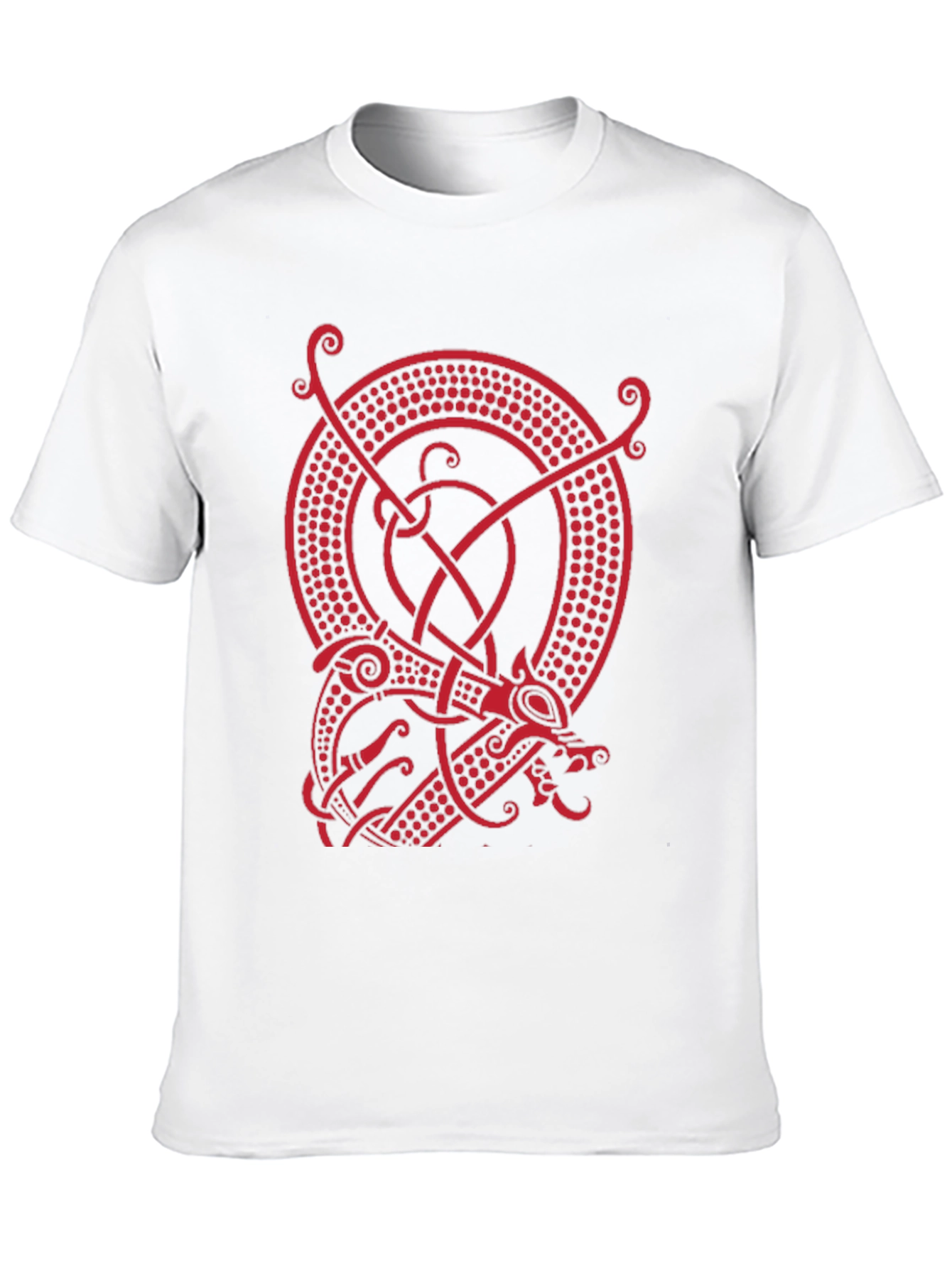 Viking Dragon Graphic Tee - Black Cotton Blend