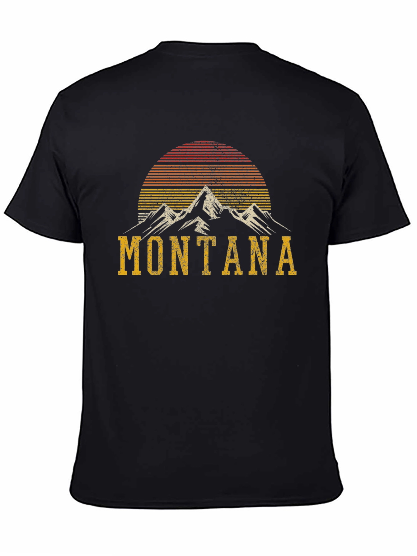 Montana Mountain Graphic Tee - Retro Style Shirt