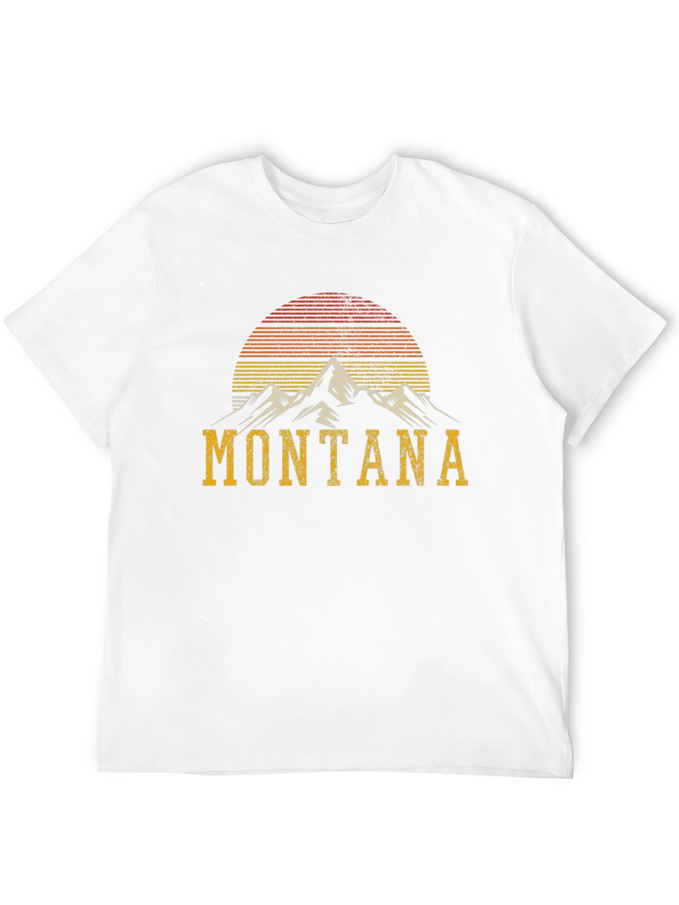 Montana Mountain Graphic Tee - Retro Style Shirt