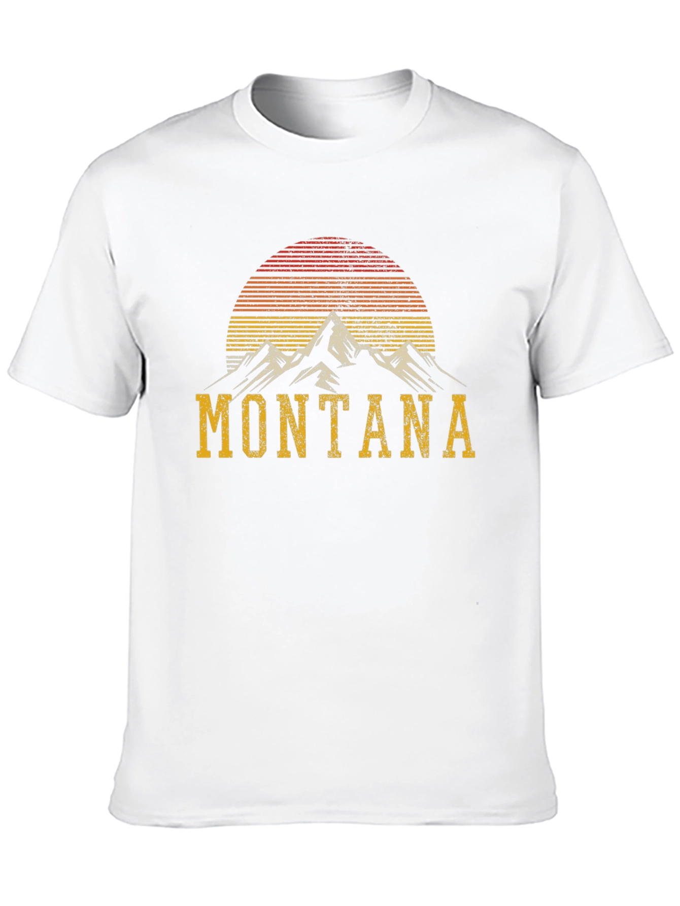Montana Mountain Graphic Tee - Retro Style Shirt