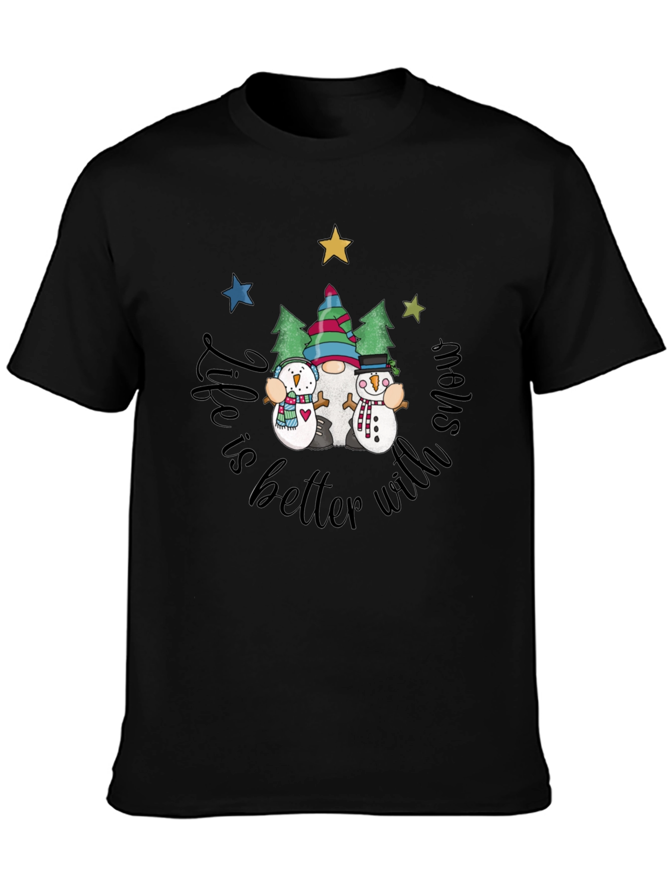 Snowman Graphic Tee - Winter Fun
