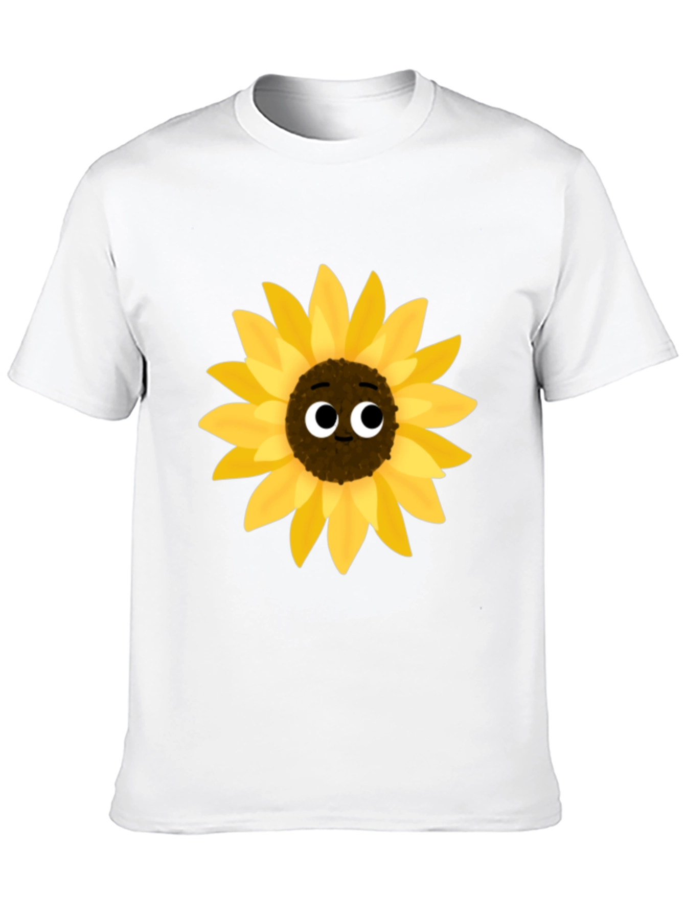 Sunflower Cartoon Graphic Black T-Shirt
