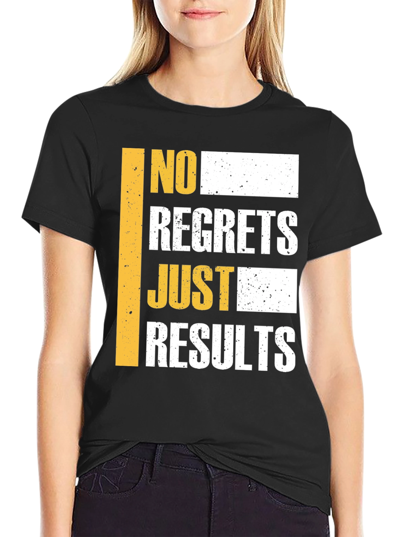 No Regrets Just Results Graphic Tee - Motivational T-Shirt