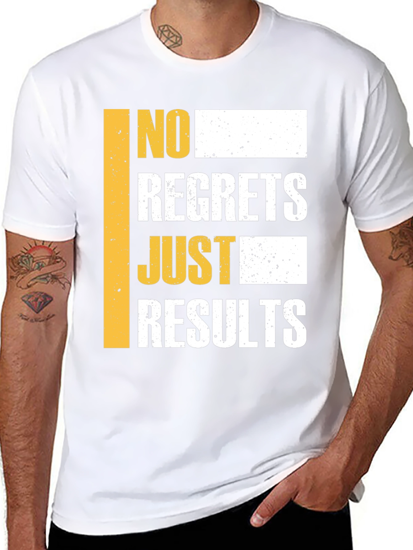 No Regrets Just Results Graphic Tee - Motivational T-Shirt