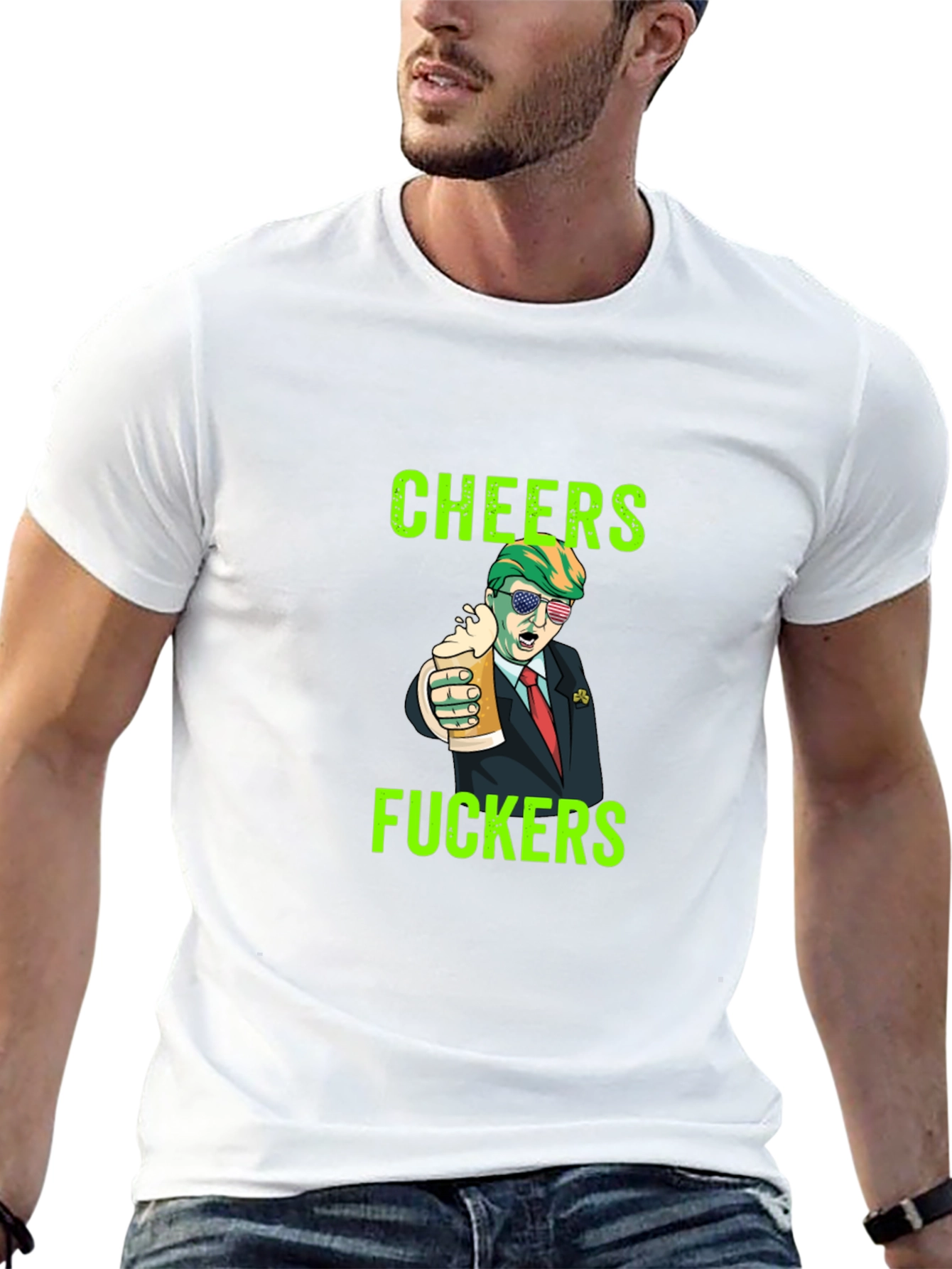 Cheers Trump Novelty Graphic Tee