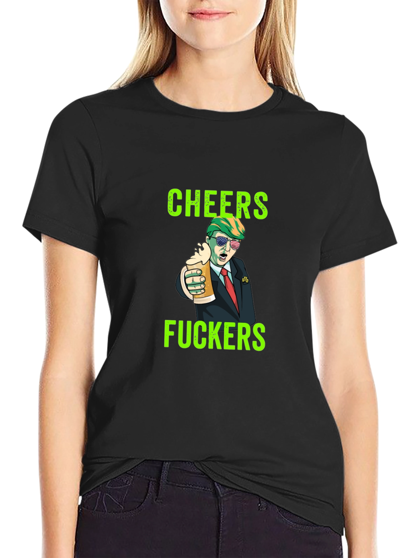 Cheers Trump Novelty Graphic Tee