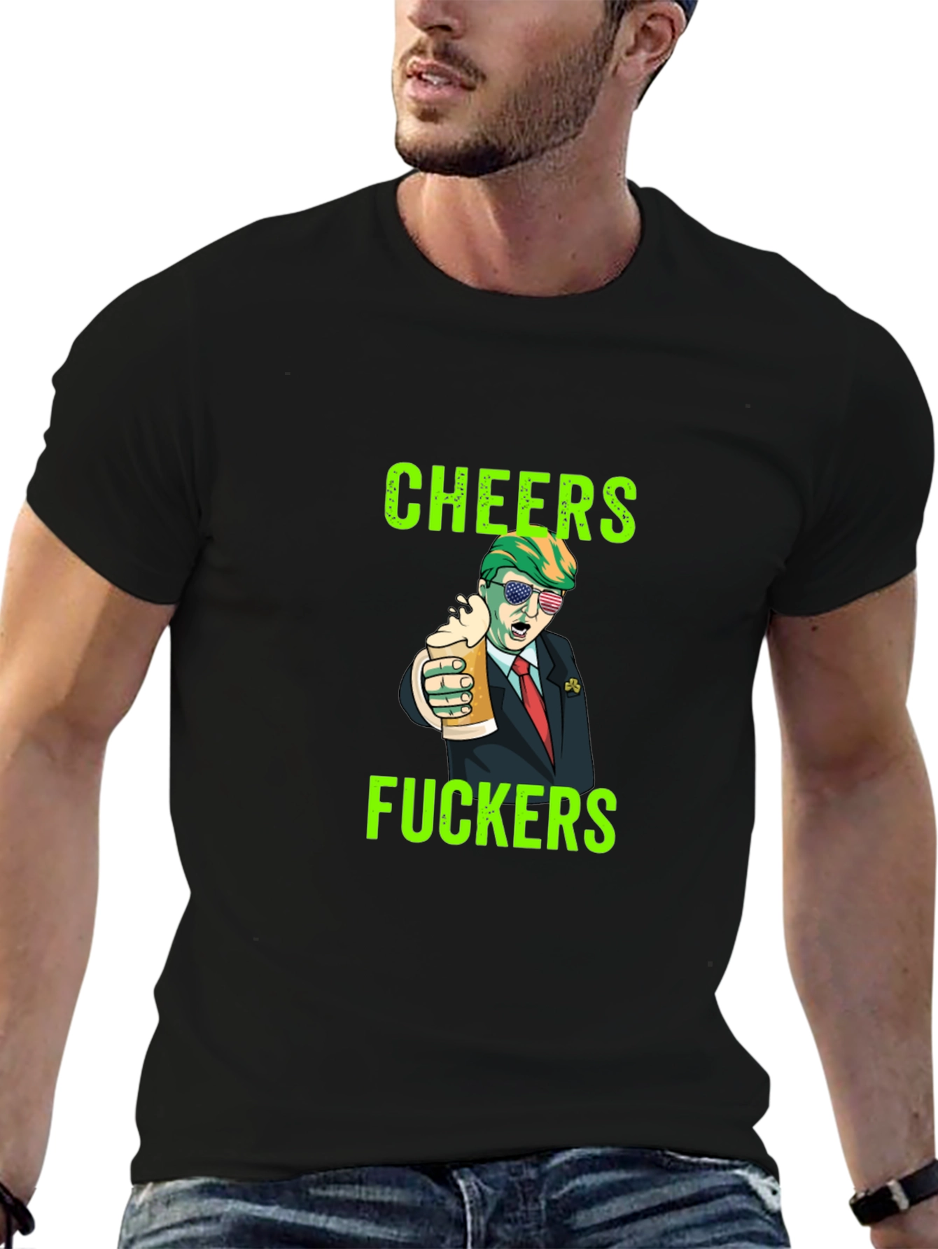 Cheers Trump Novelty Graphic Tee