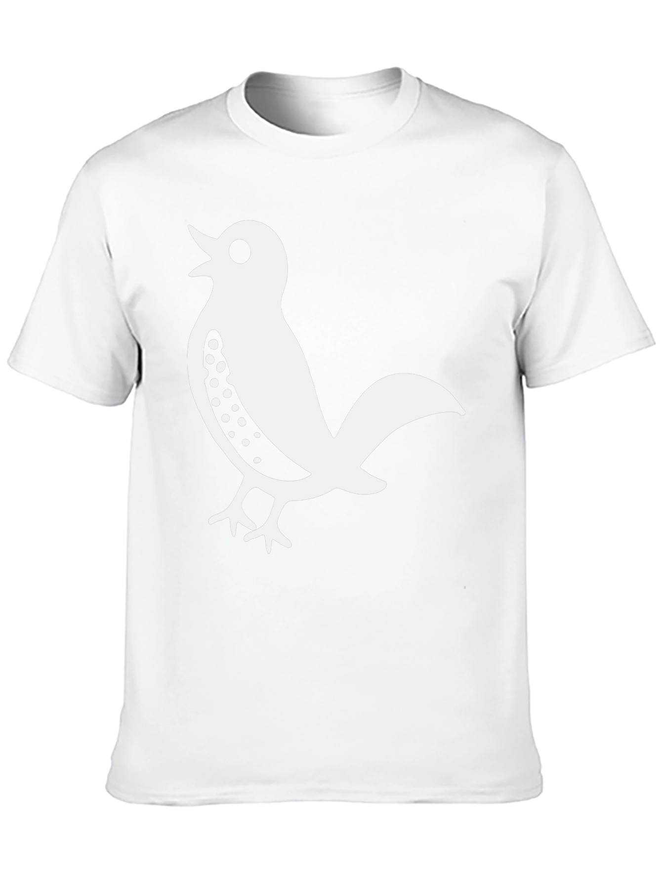 Black T-Shirt with Bird Design