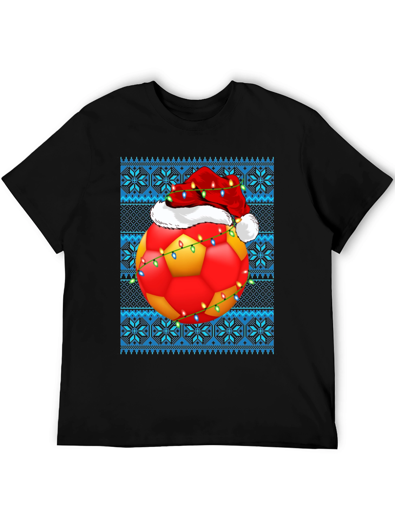 Festive Soccer Ball Christmas T-Shirt