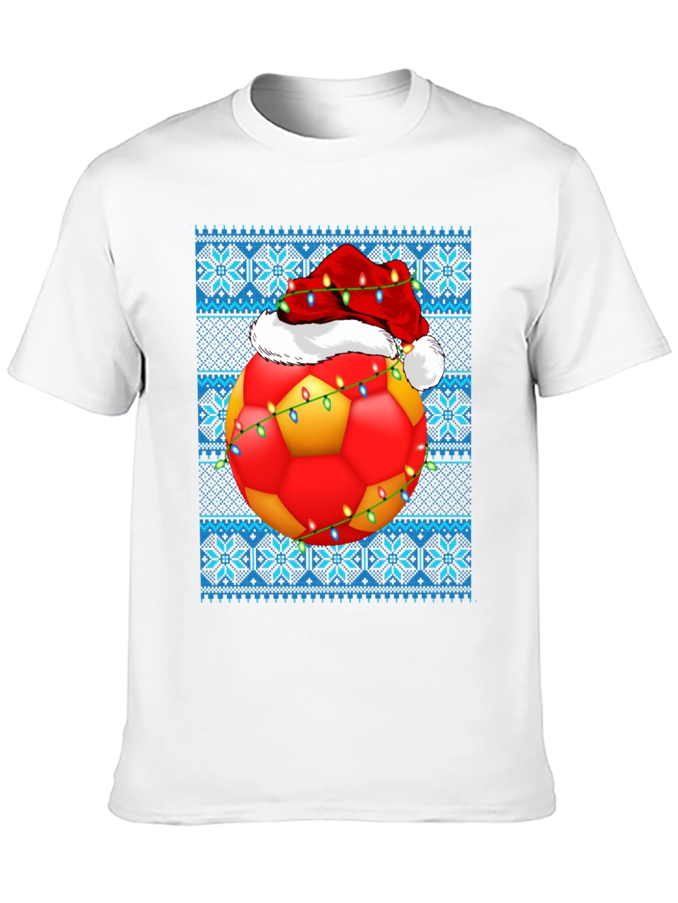 Festive Soccer Ball Christmas T-Shirt