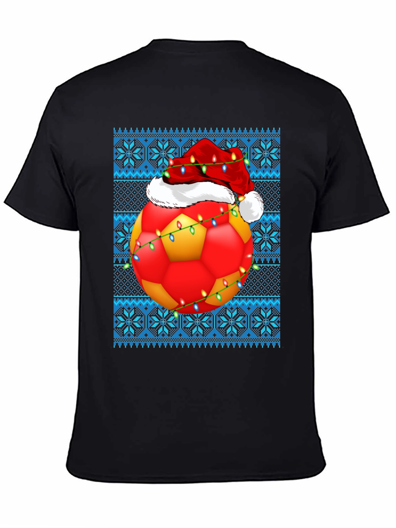 Festive Soccer Ball Christmas T-Shirt