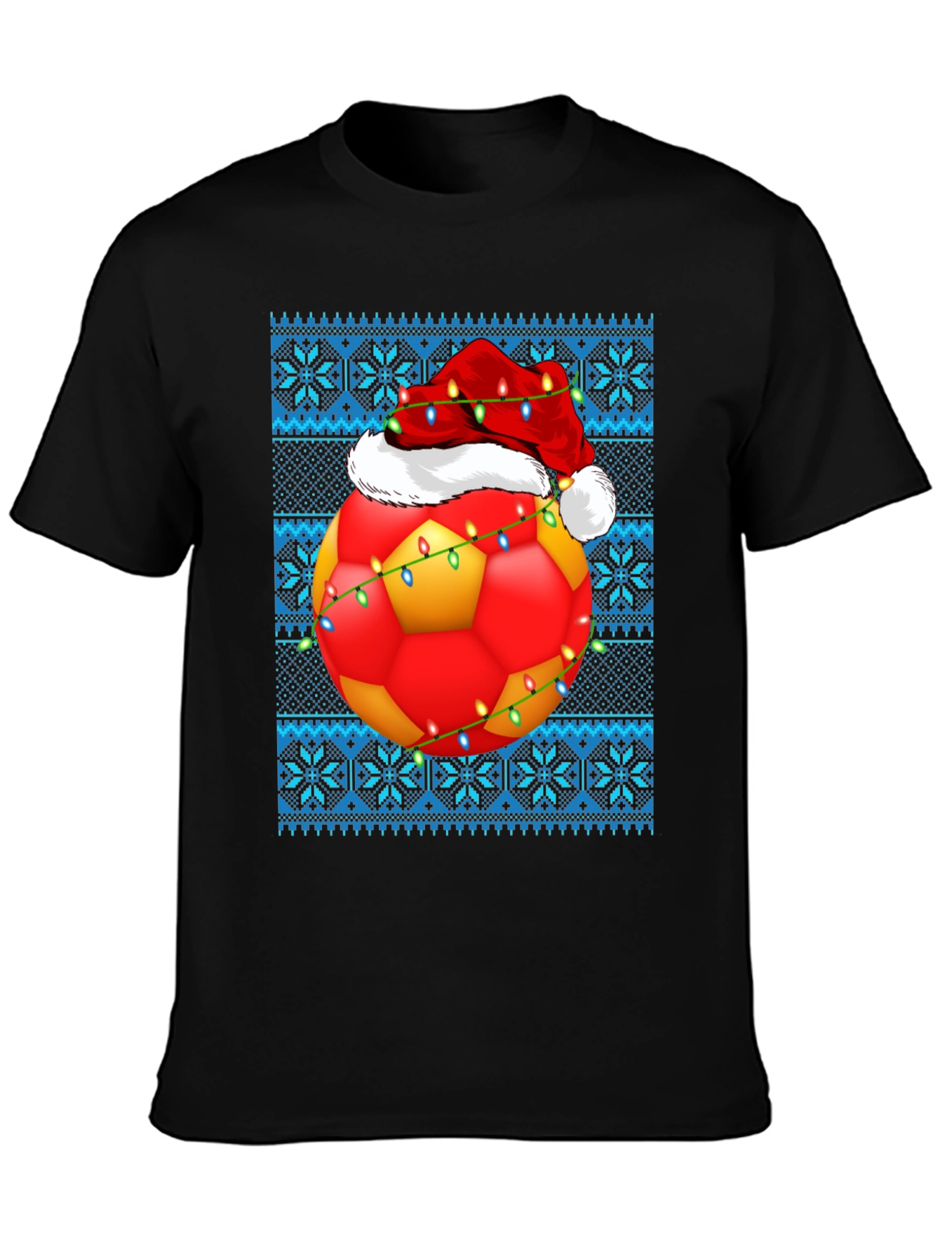 Festive Soccer Ball Christmas T-Shirt