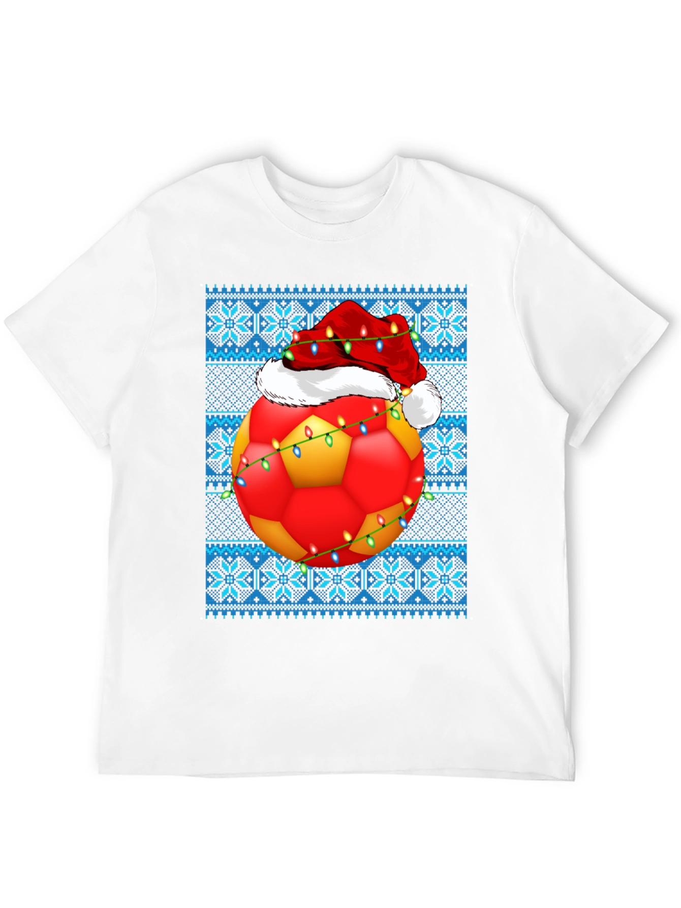 Festive Soccer Ball Christmas T-Shirt