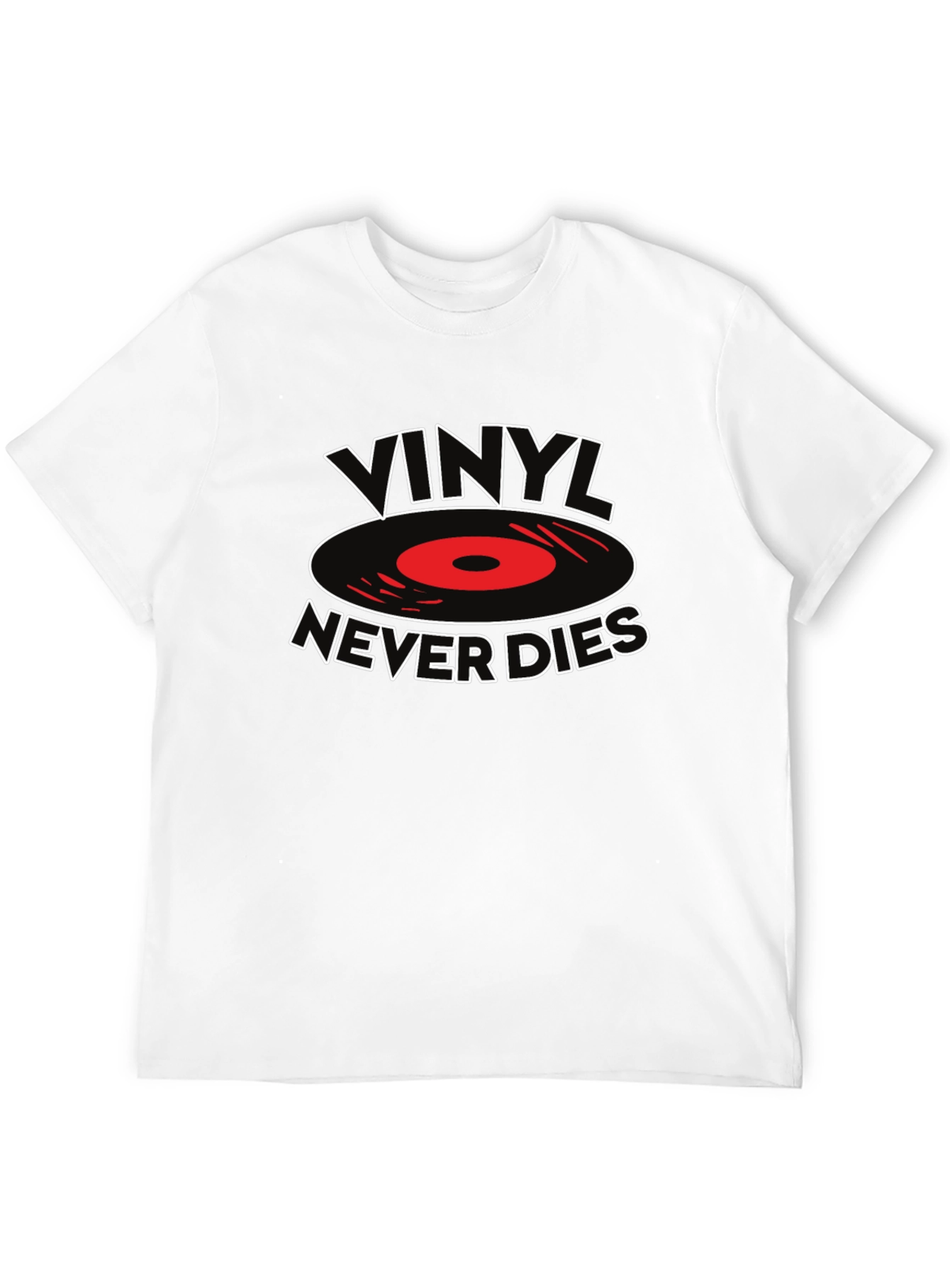 Vinyl Never Dies Black T-Shirt - Music Lover Tee