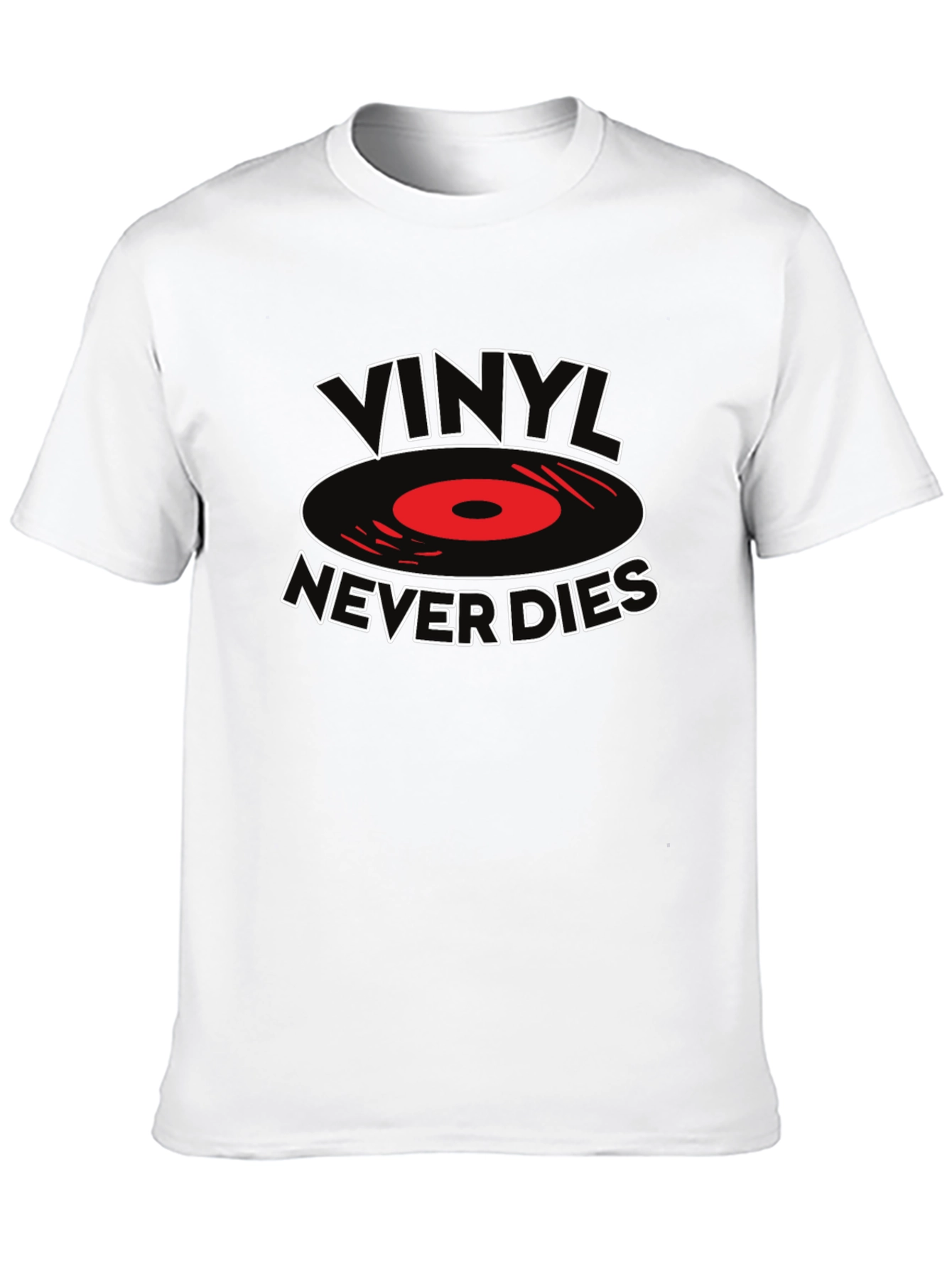 Vinyl Never Dies Black T-Shirt - Music Lover Tee