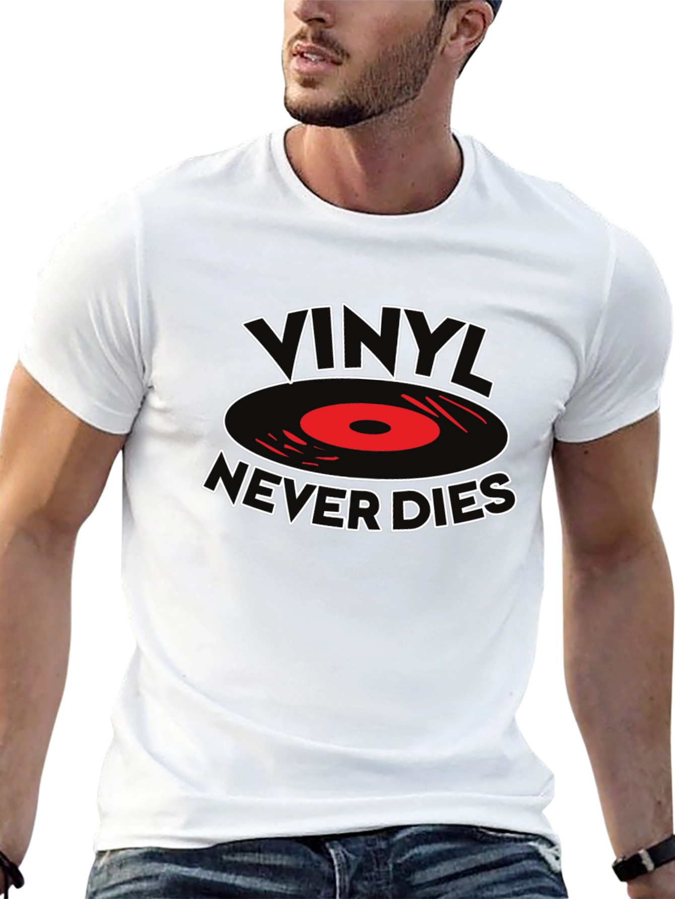 Vinyl Never Dies Black T-Shirt - Music Lover Tee