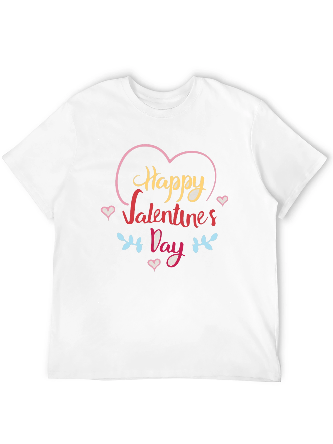 Happy Valentines Day Graphic Tee - Black