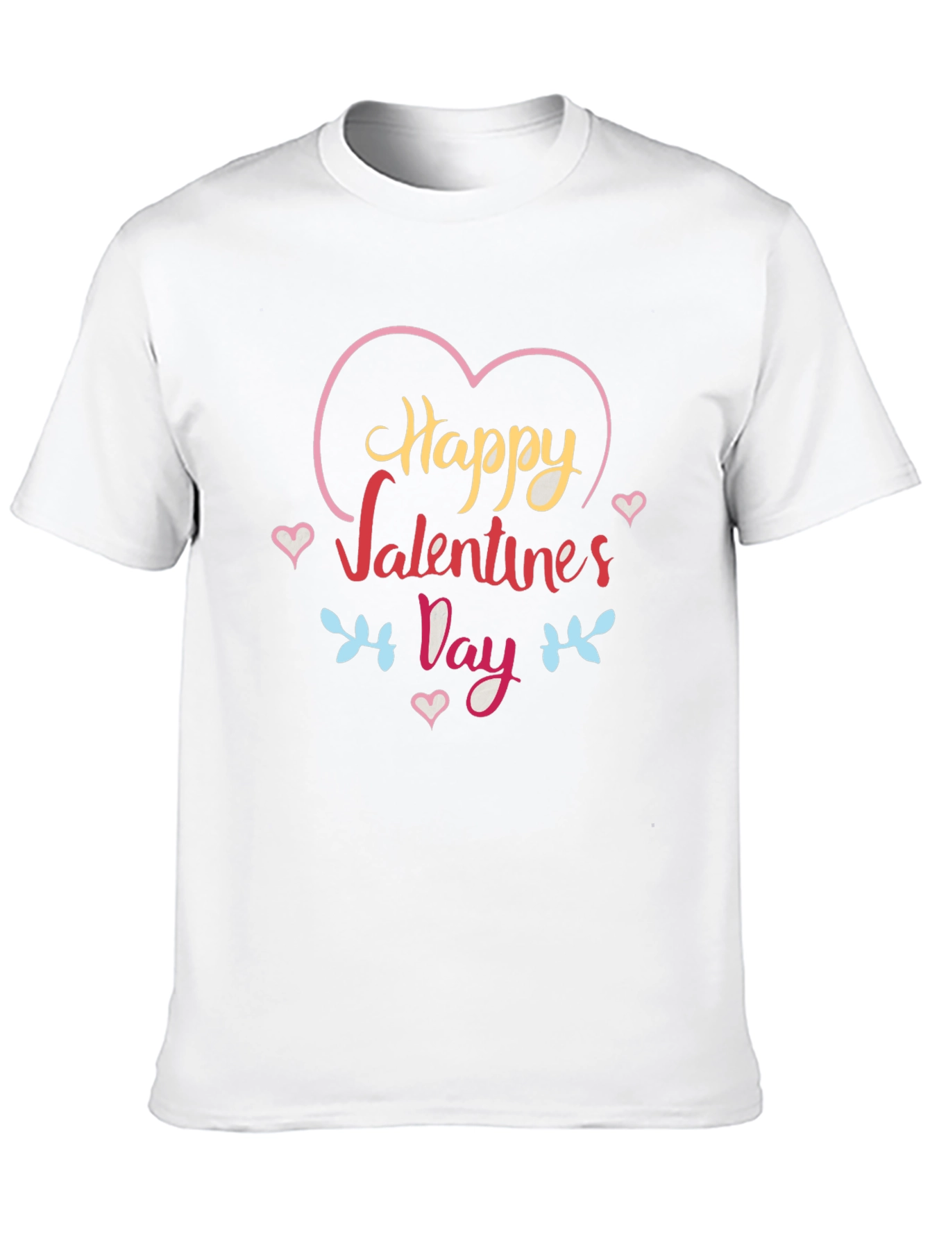 Happy Valentines Day Graphic Tee - Black