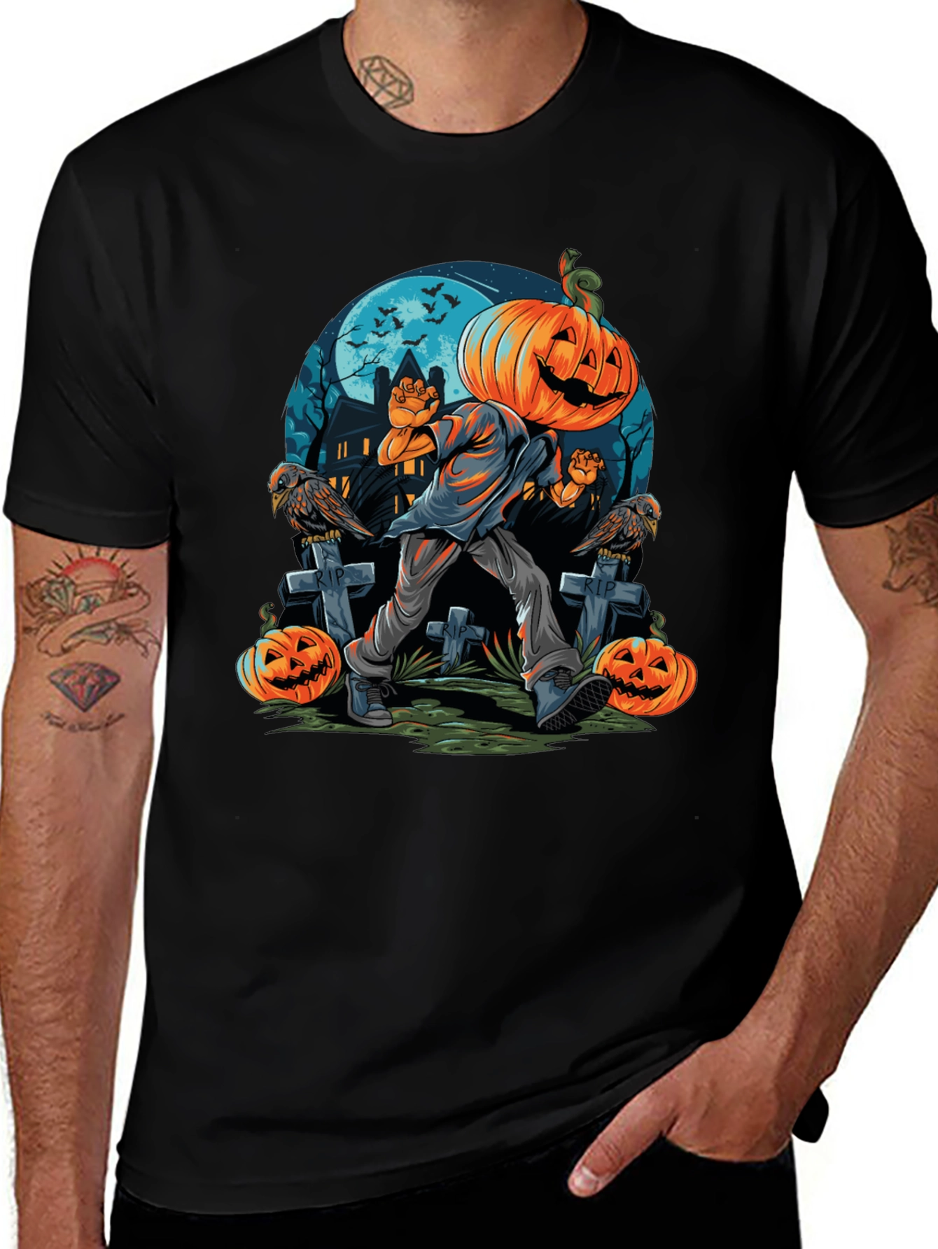 Pumpkin Head Halloween T-Shirt