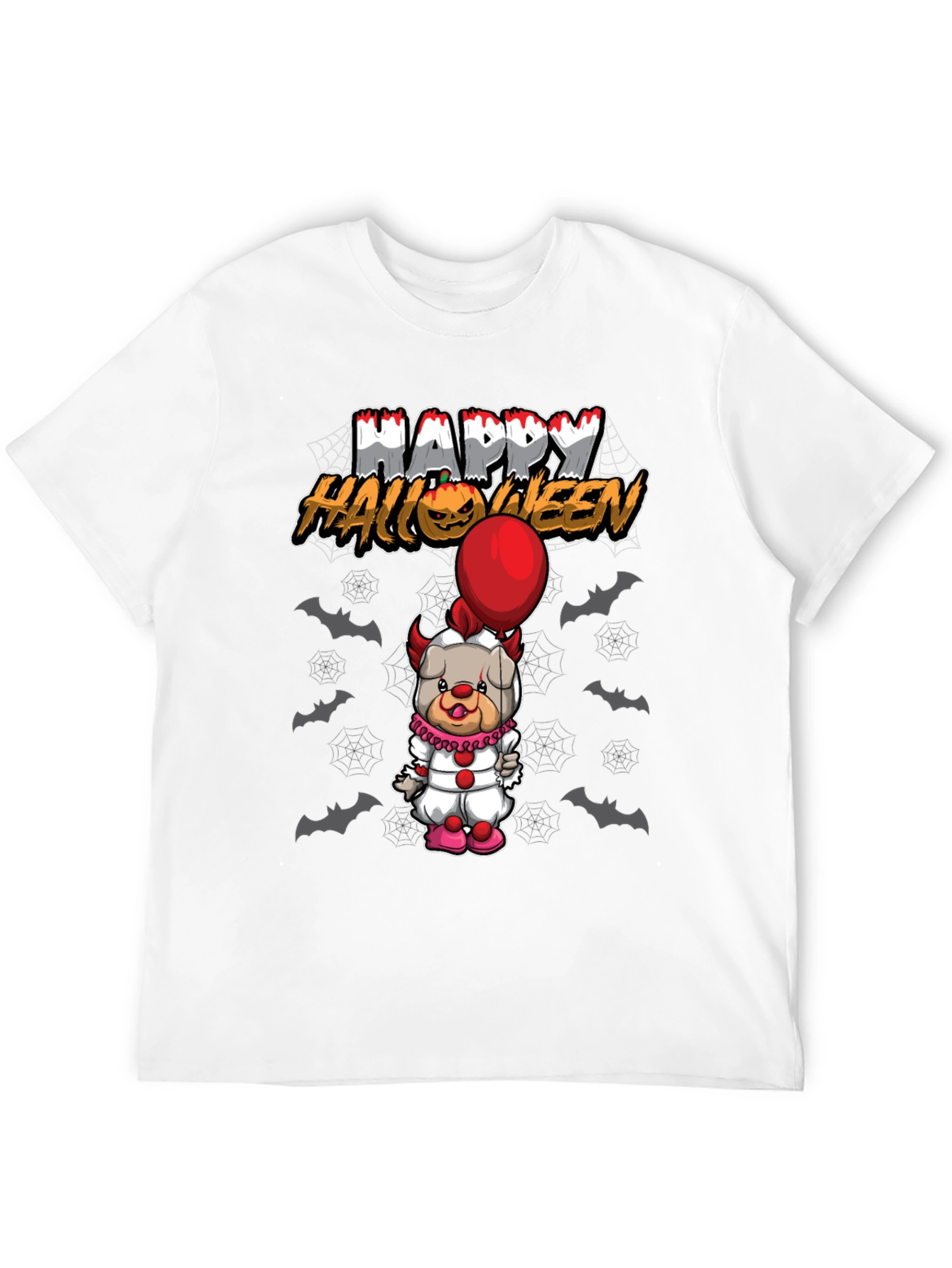 Happy Halloween Bulldog Clown T-Shirt
