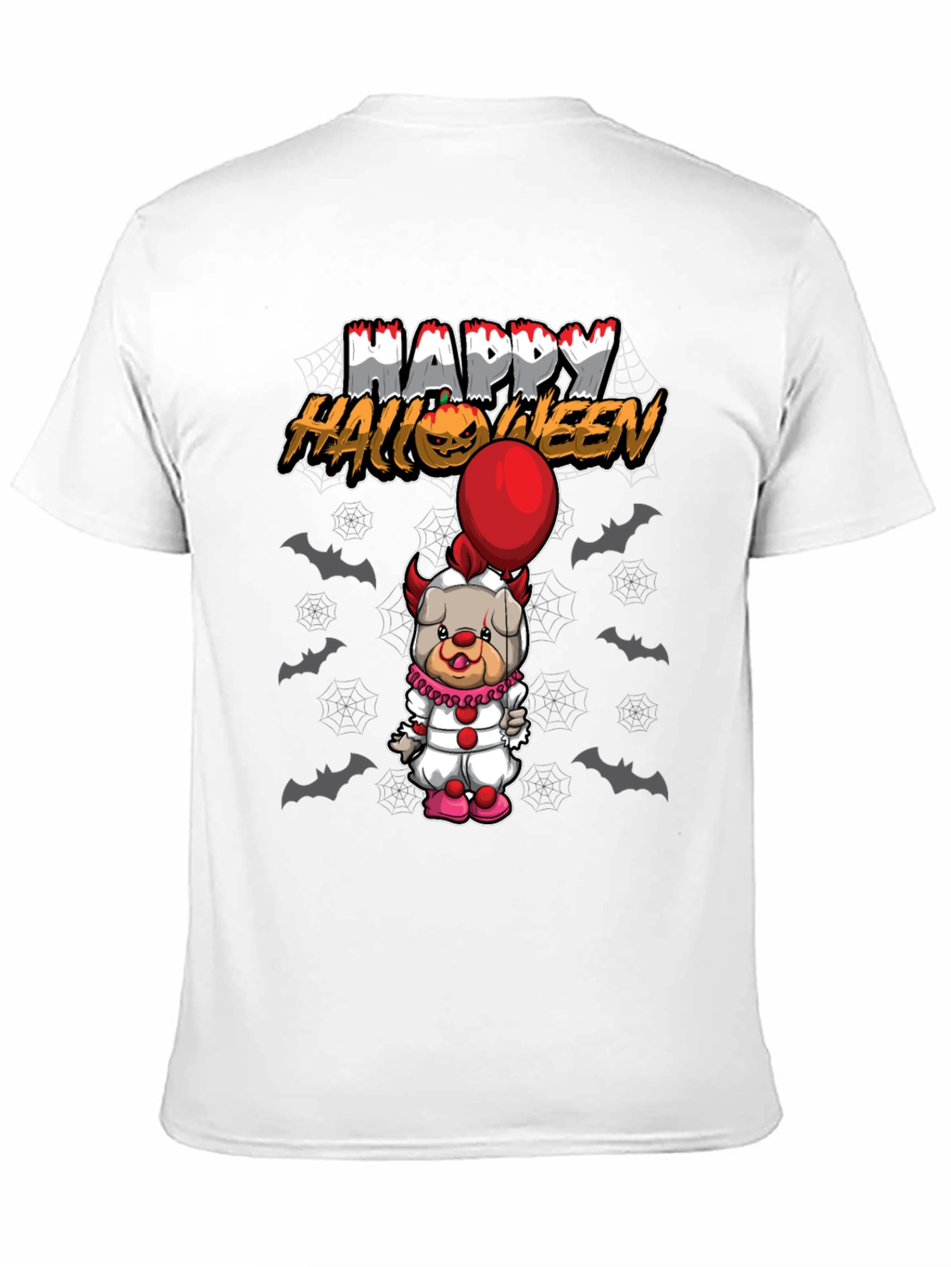 Happy Halloween Bulldog Clown T-Shirt