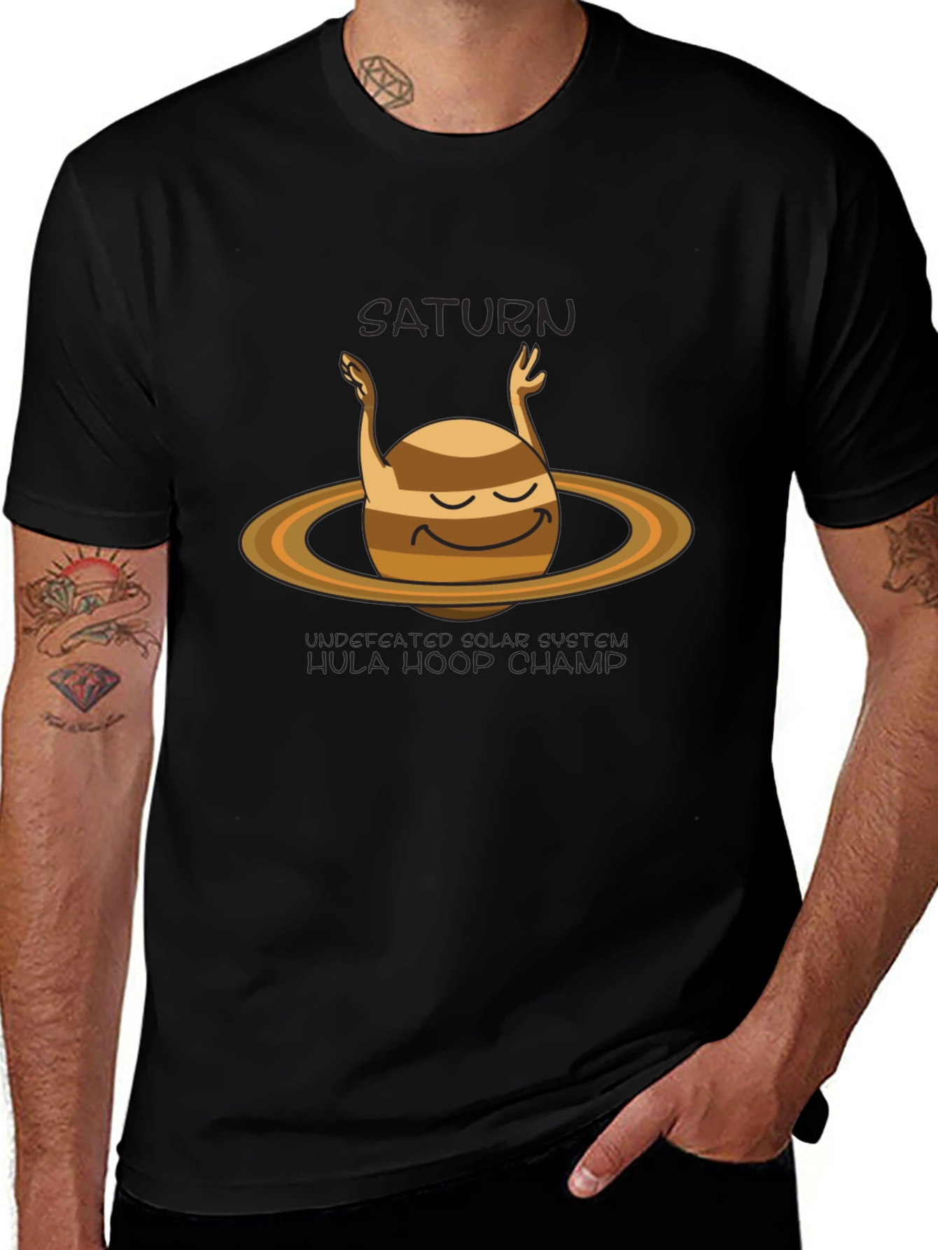 Saturn Hula Hoop Champ Graphic T-Shirt